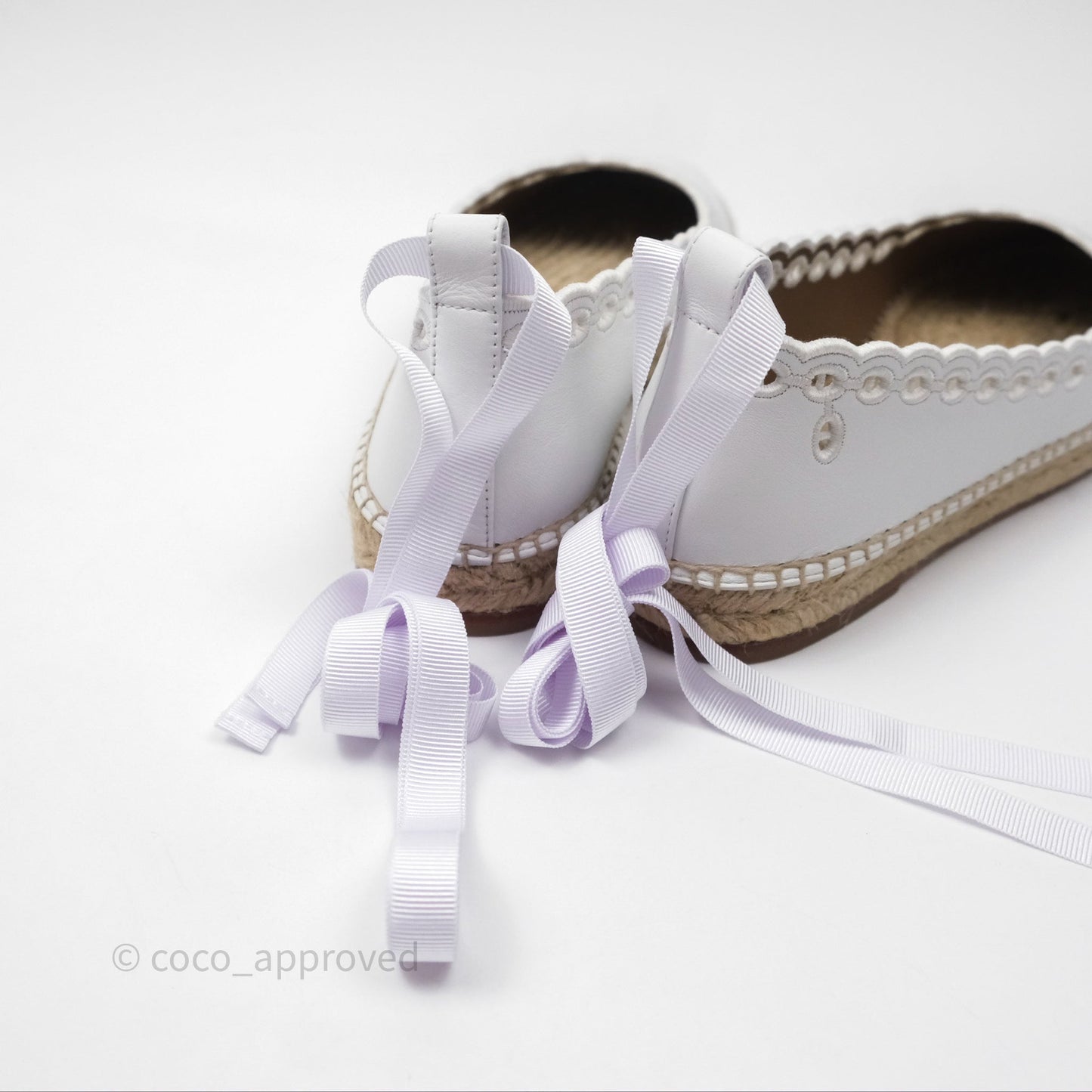 Hermès Guapa Espadrille Blanc Calfskin Size 37