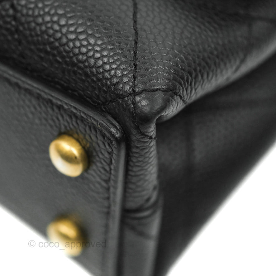 Chanel Chic Affinity Small Grained Calfskin Black Aged Gold Hardware