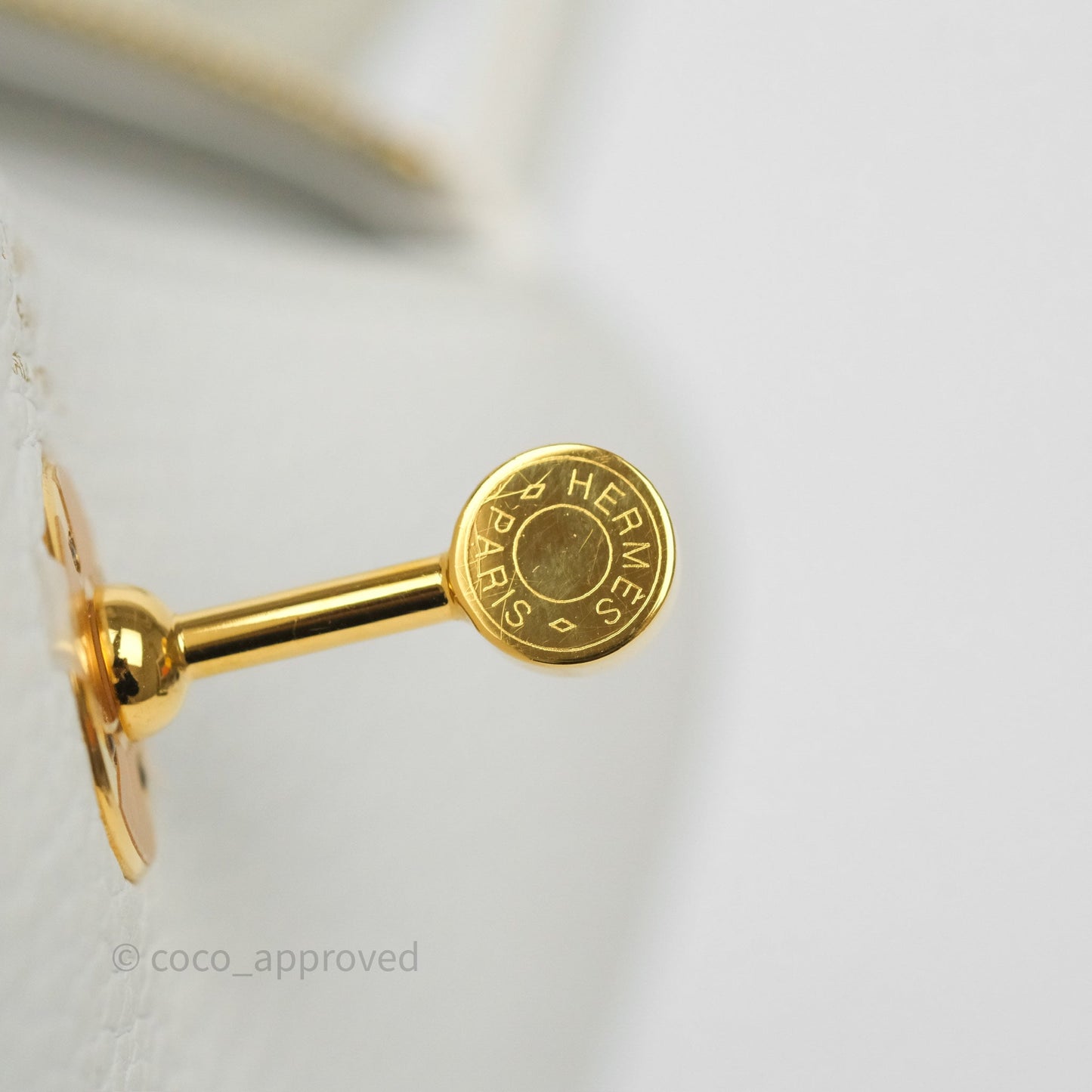 Hermès Mini Lindy 20 New White 0U Clemence Gold Hardware