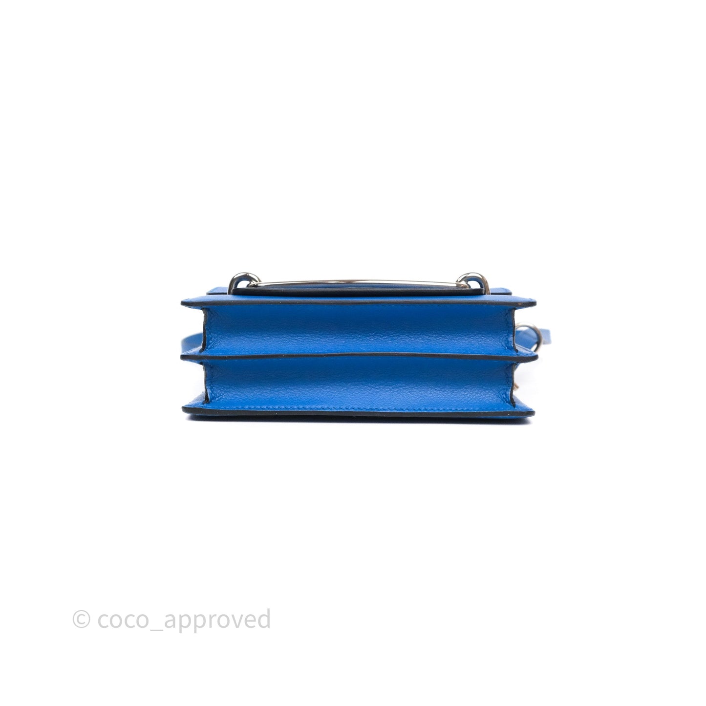 Hermès Roulis Mini 18 Blue Zellige I7 Evercolor Palladium Hardware