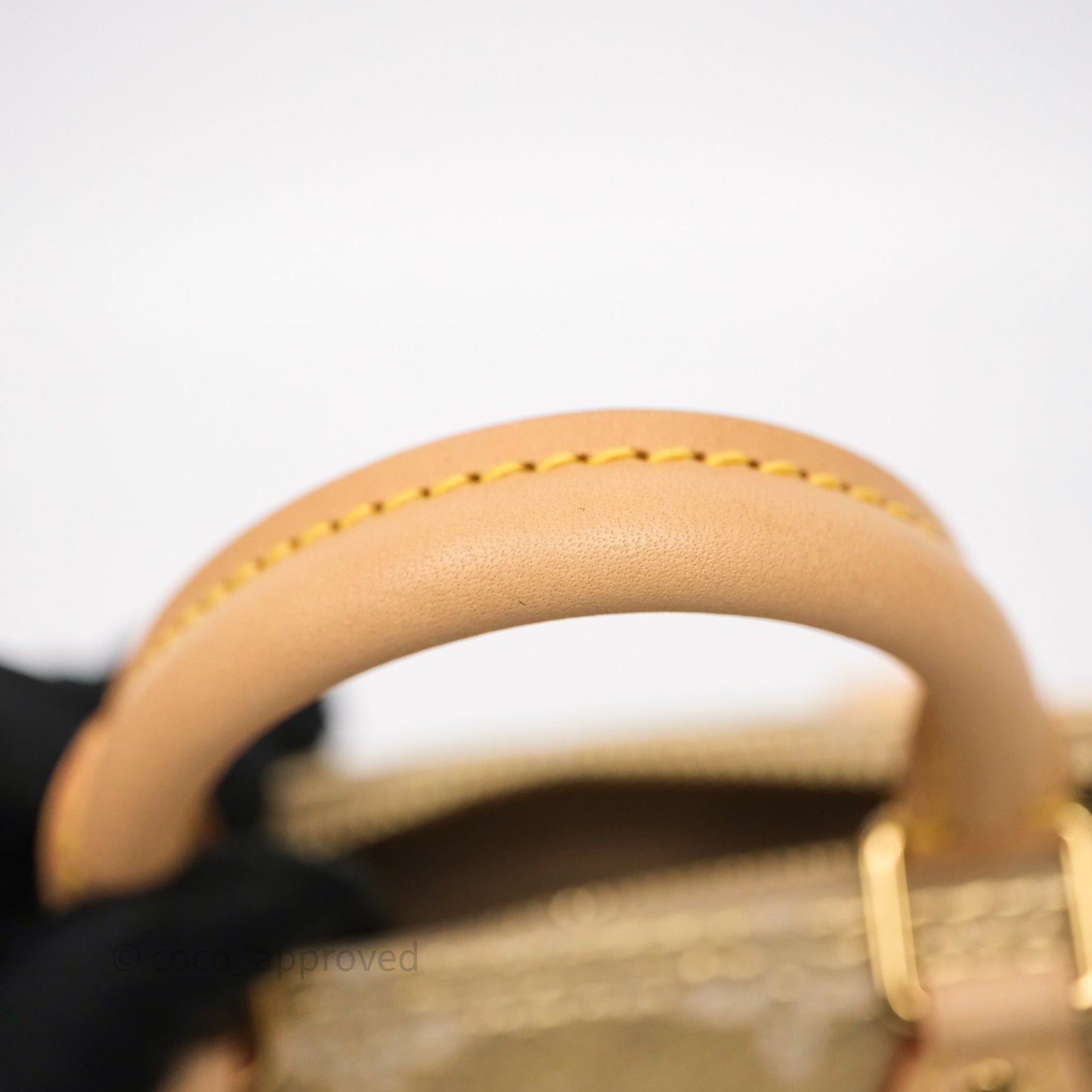 Louis Vuitton Nano Speedy Monogram Gold Jacquard Fabric