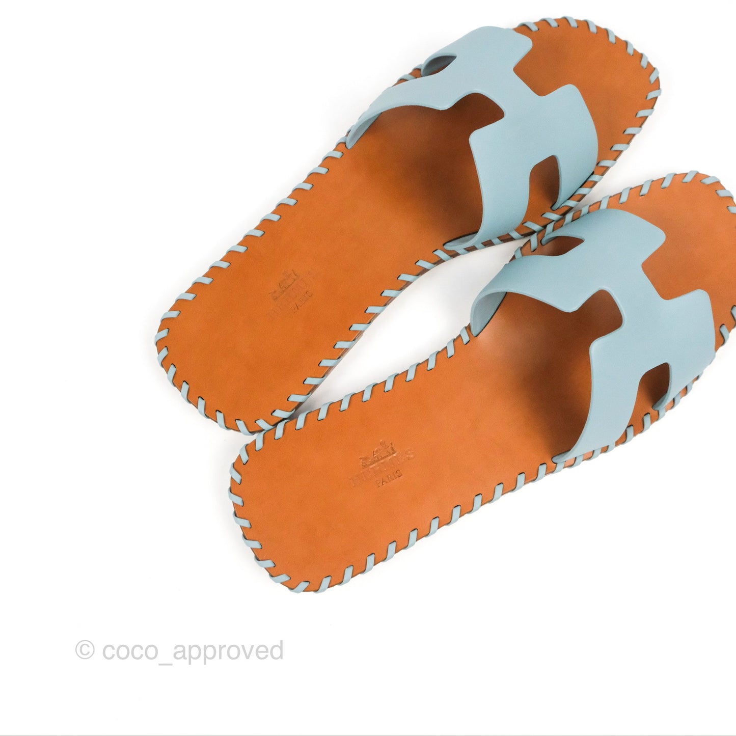 Hermès Oran Sandals in Bleu Size 38.5
