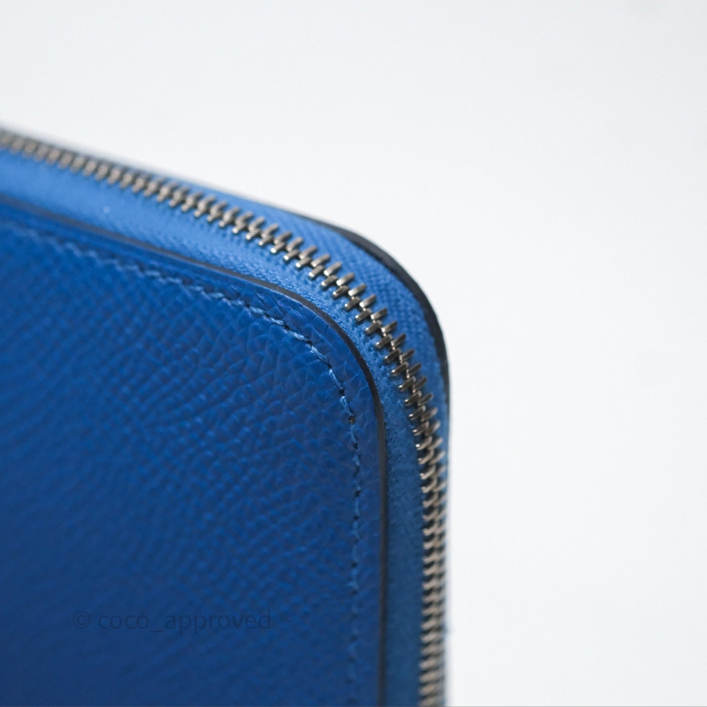 Hermès Silk In Classique Long Wallet Bleu Epsom