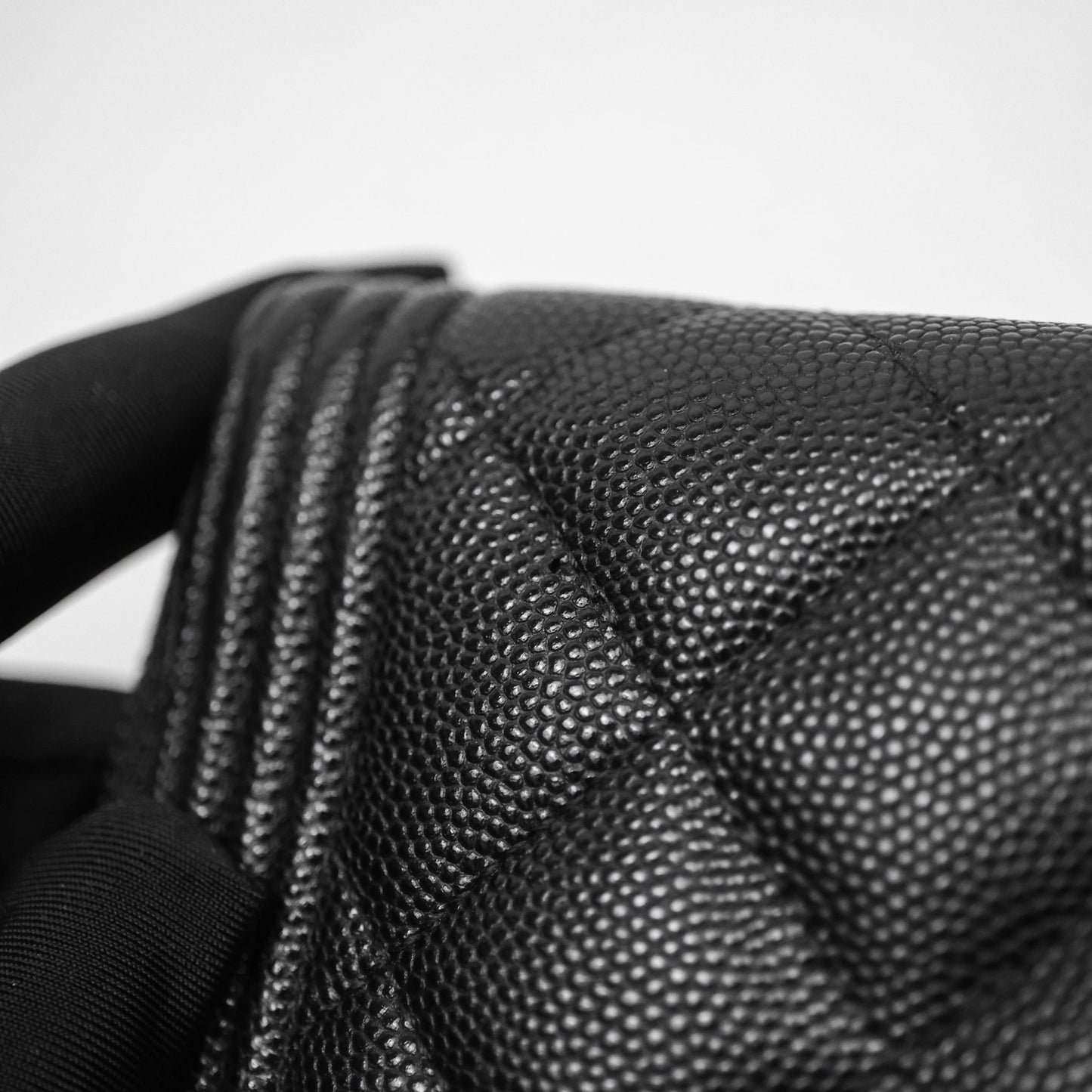 Chanel Boy Zip Wallet Black Caviar Gold Hardware