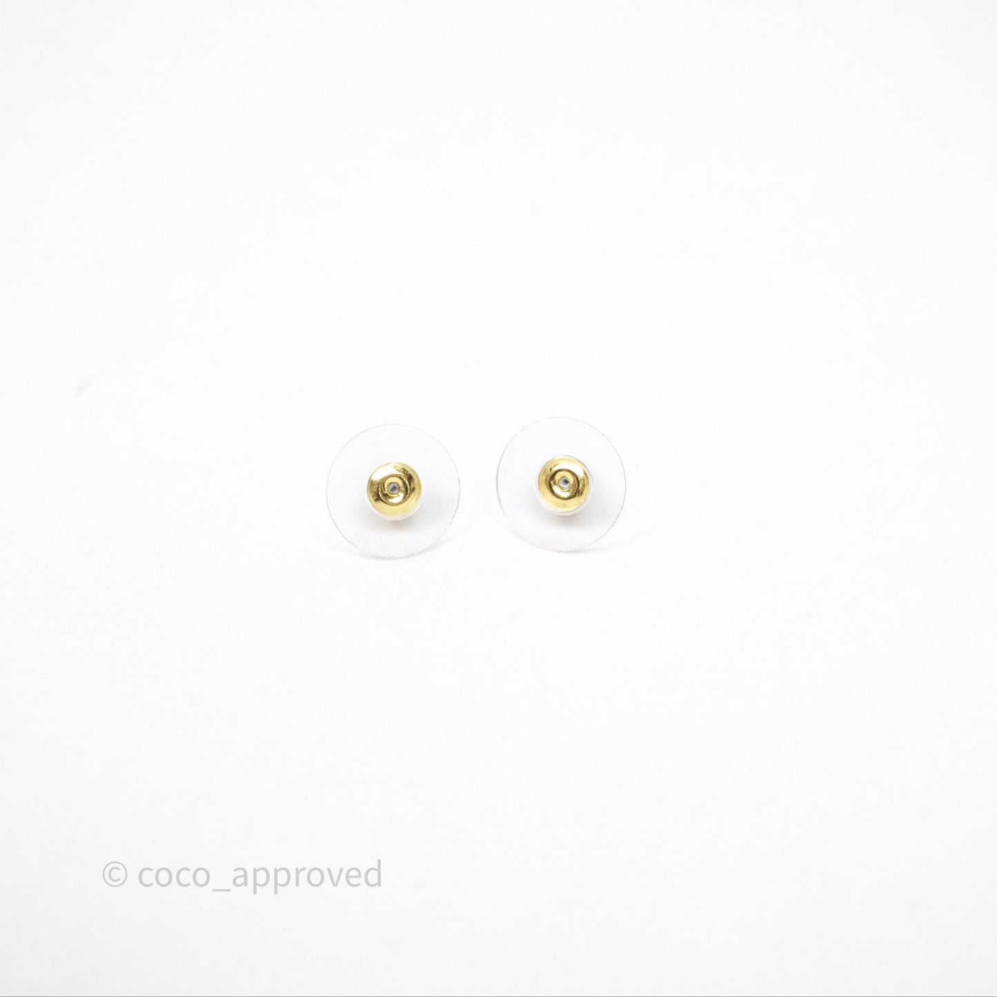Chanel CC Pink Earrings Gold Tone 23K