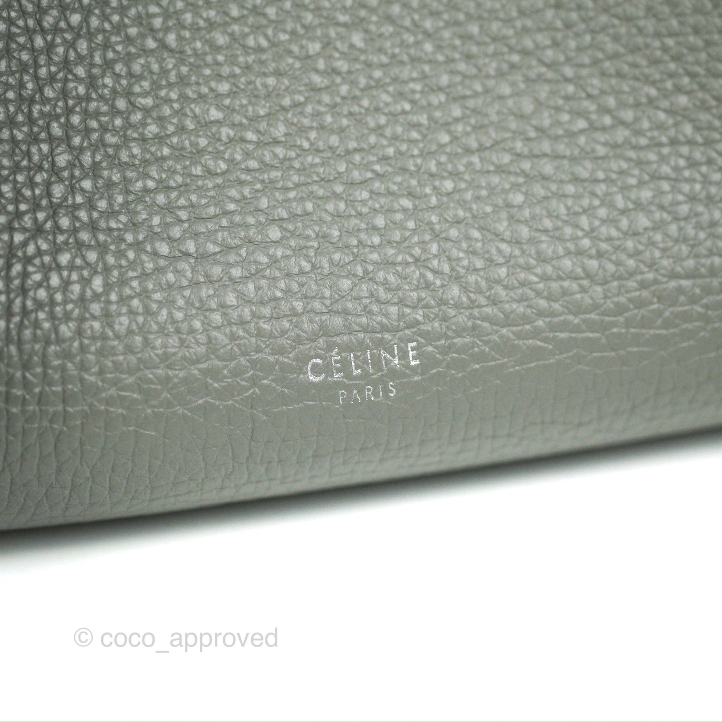 Celine Small Big Bag Grey Supple Grained Leather Silver Hardware