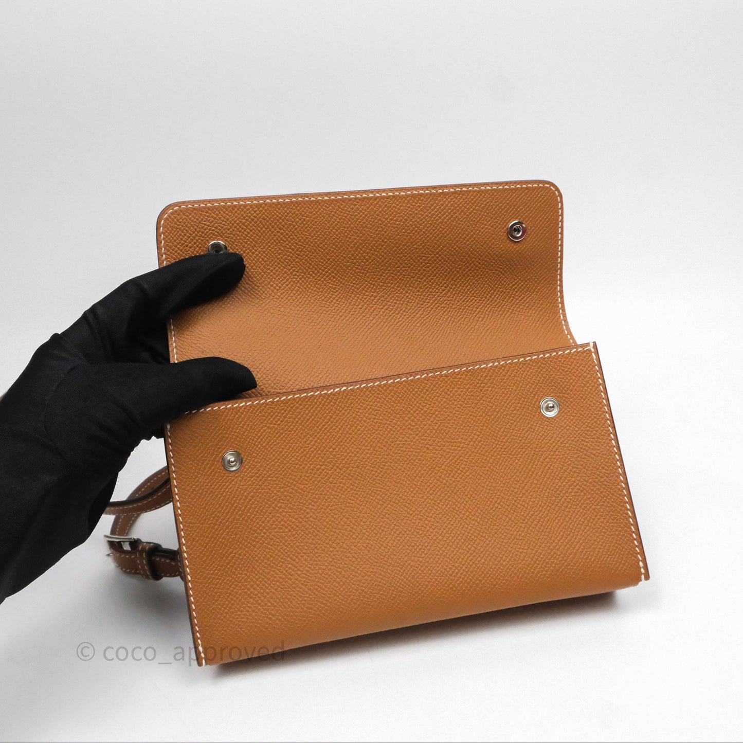Hermès Hermesnap Wallet Epsom Gold 37 Palladium Hardware