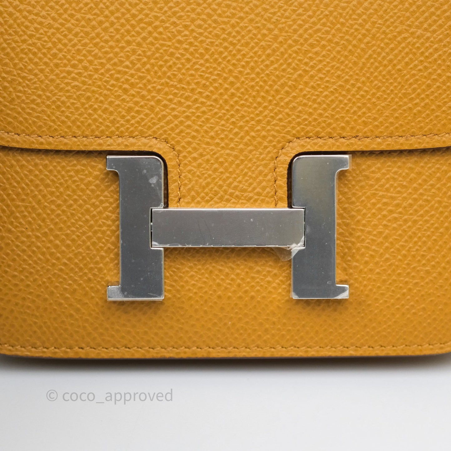 Hermès Constance Slim Wallet Sesame 2S Epsom Palladium Hardware