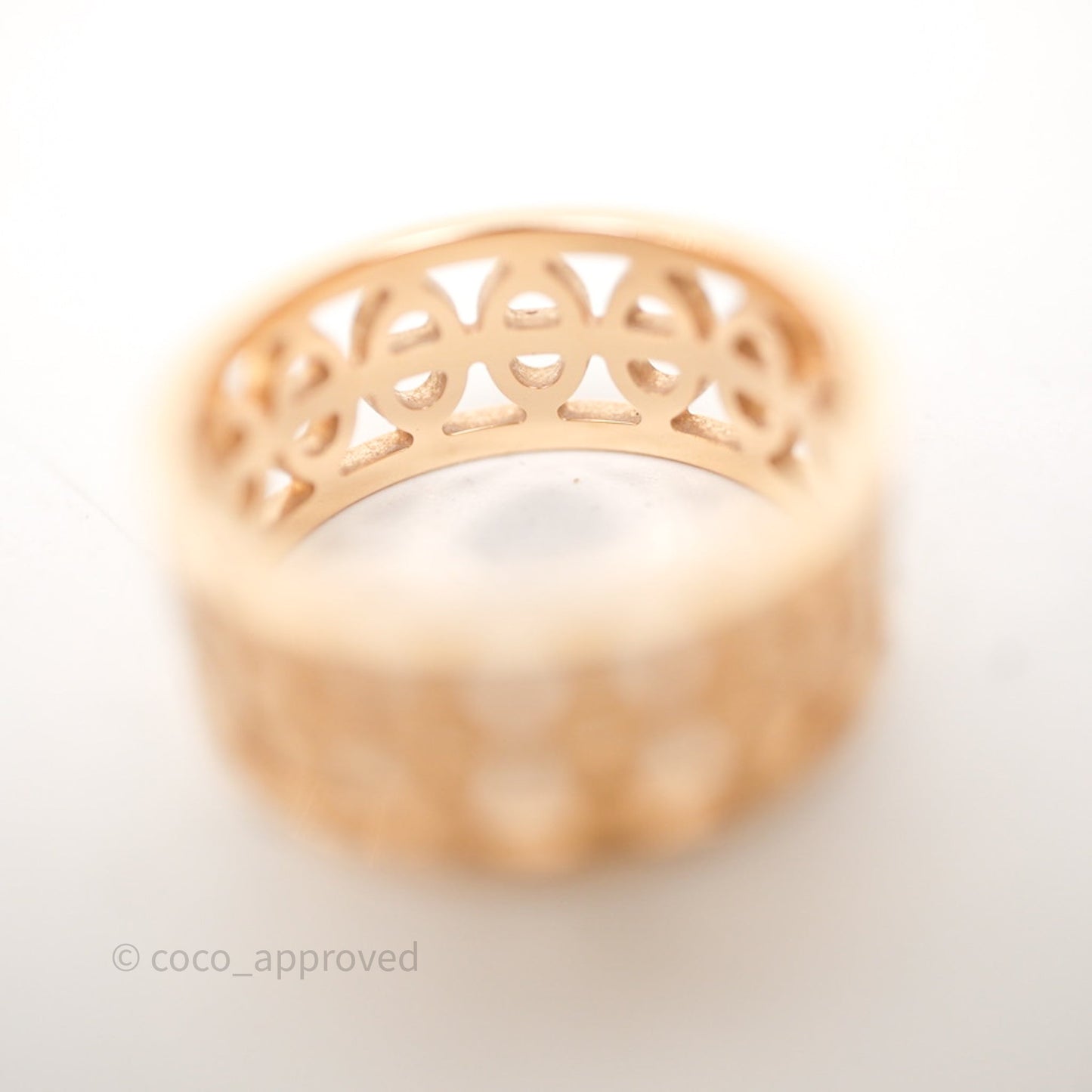 Hermès Chaine d Ancre Divine Ring Rose Gold Size 52