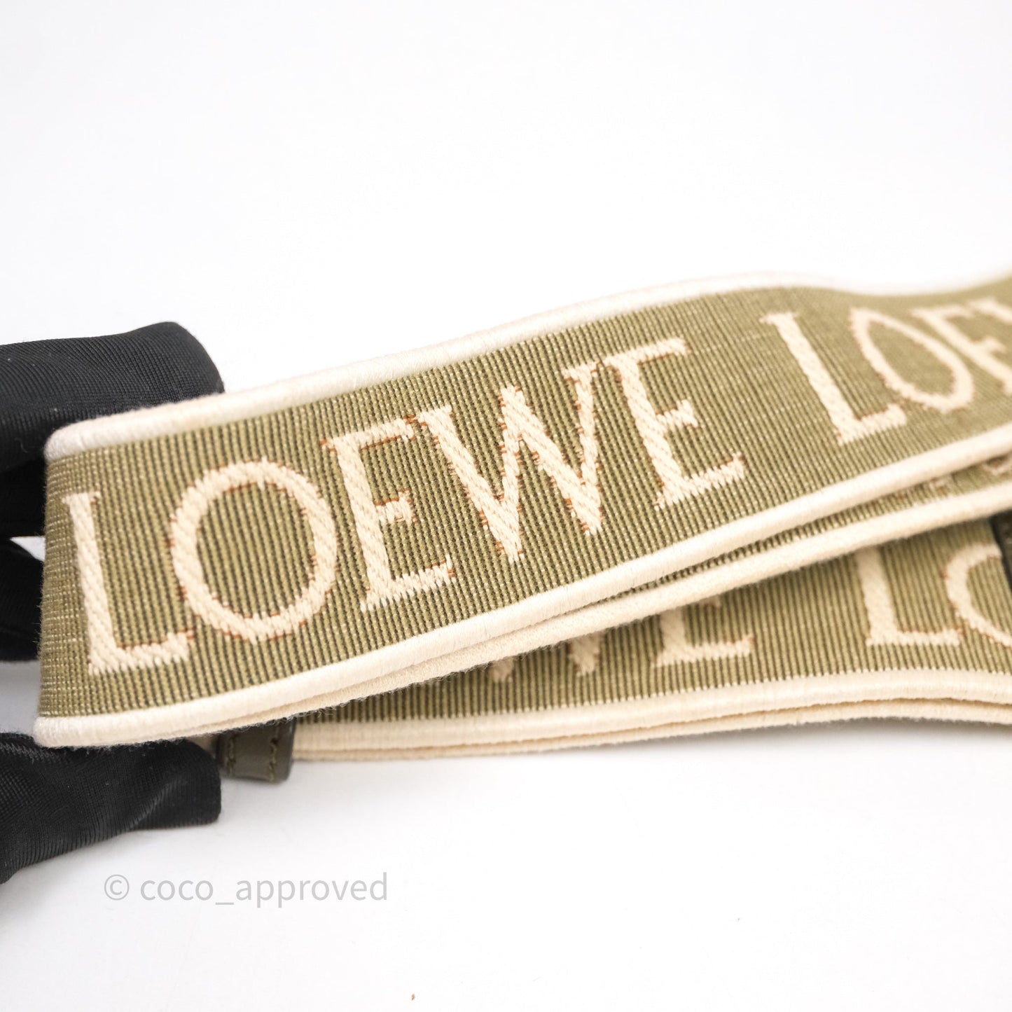 Loewe Mini Gate Dual Bag Soft Calfskin & Jacquard Strap Autumn Green