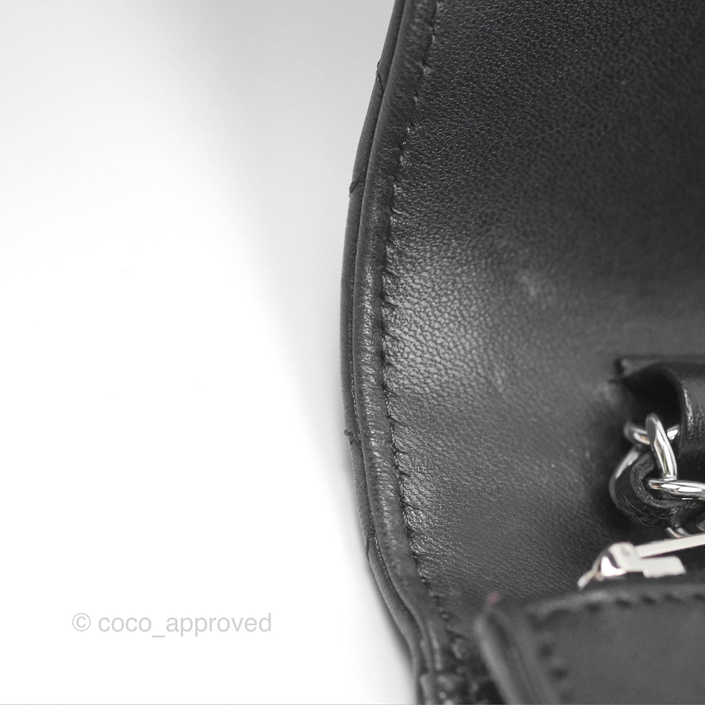 Chanel Quilted Classic Wallet on Chain WOC Black Lambskin Silver Hardware