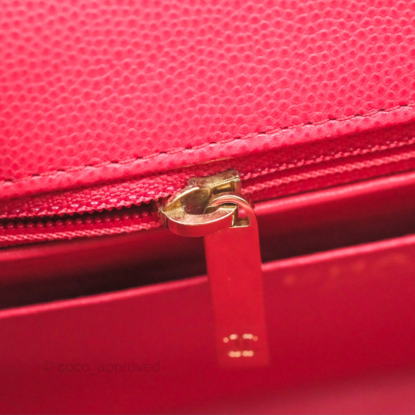 Chanel Mini Square Pink Caviar Gold Hardware 17C