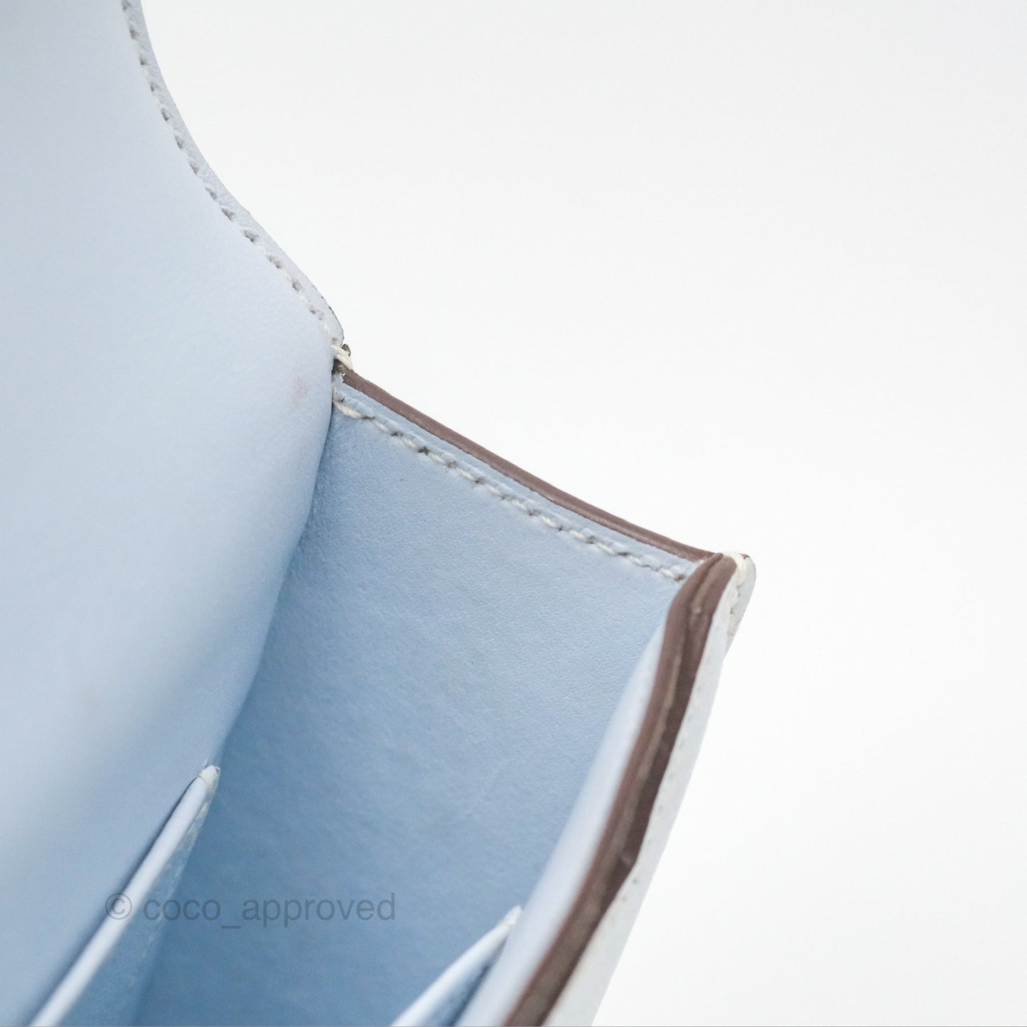 Hermes Mini Verrou Bleu Brume Chèvre Mysore Gold Hardware