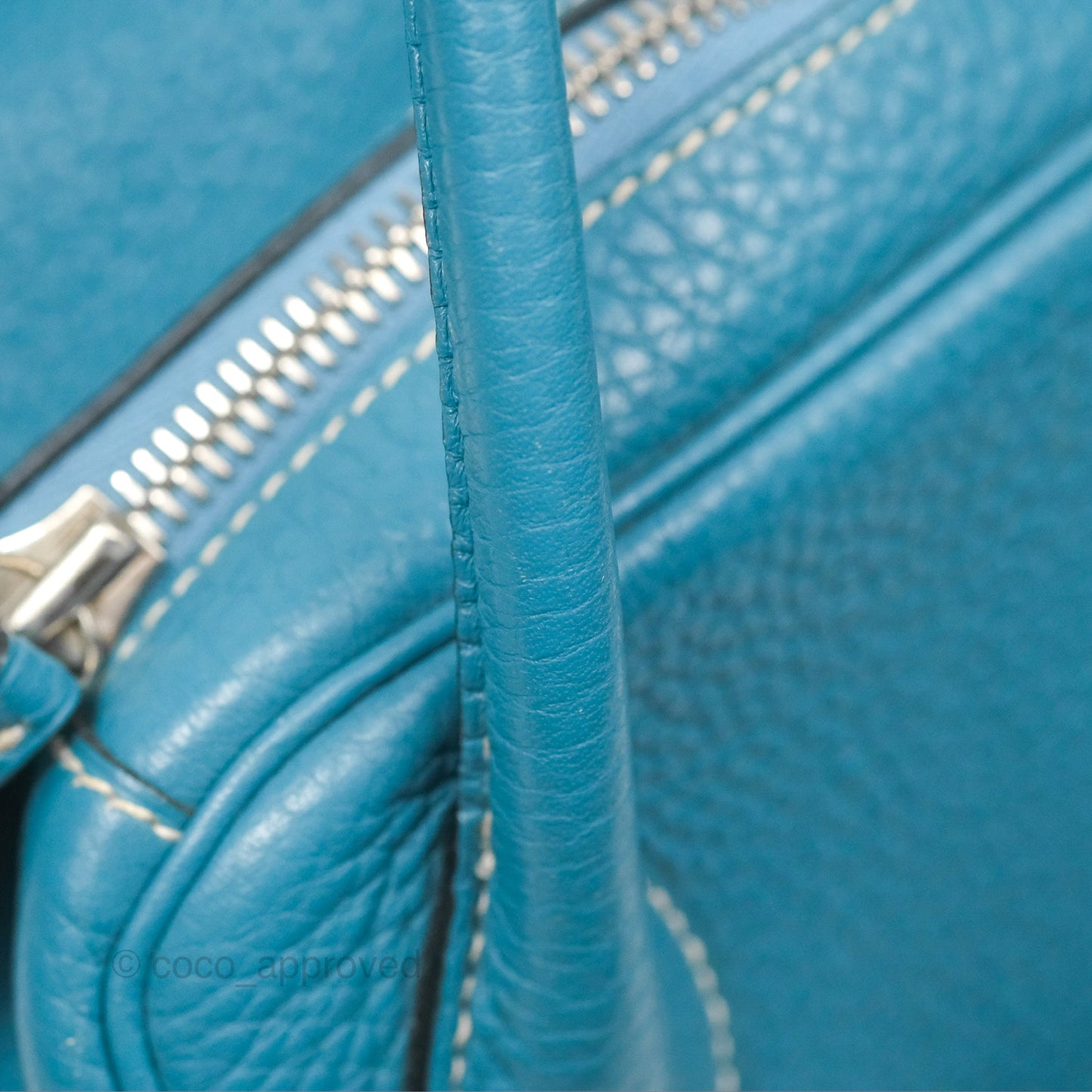 Hermès Lindy 34 Blue Jean Clemence Palladium Hardware