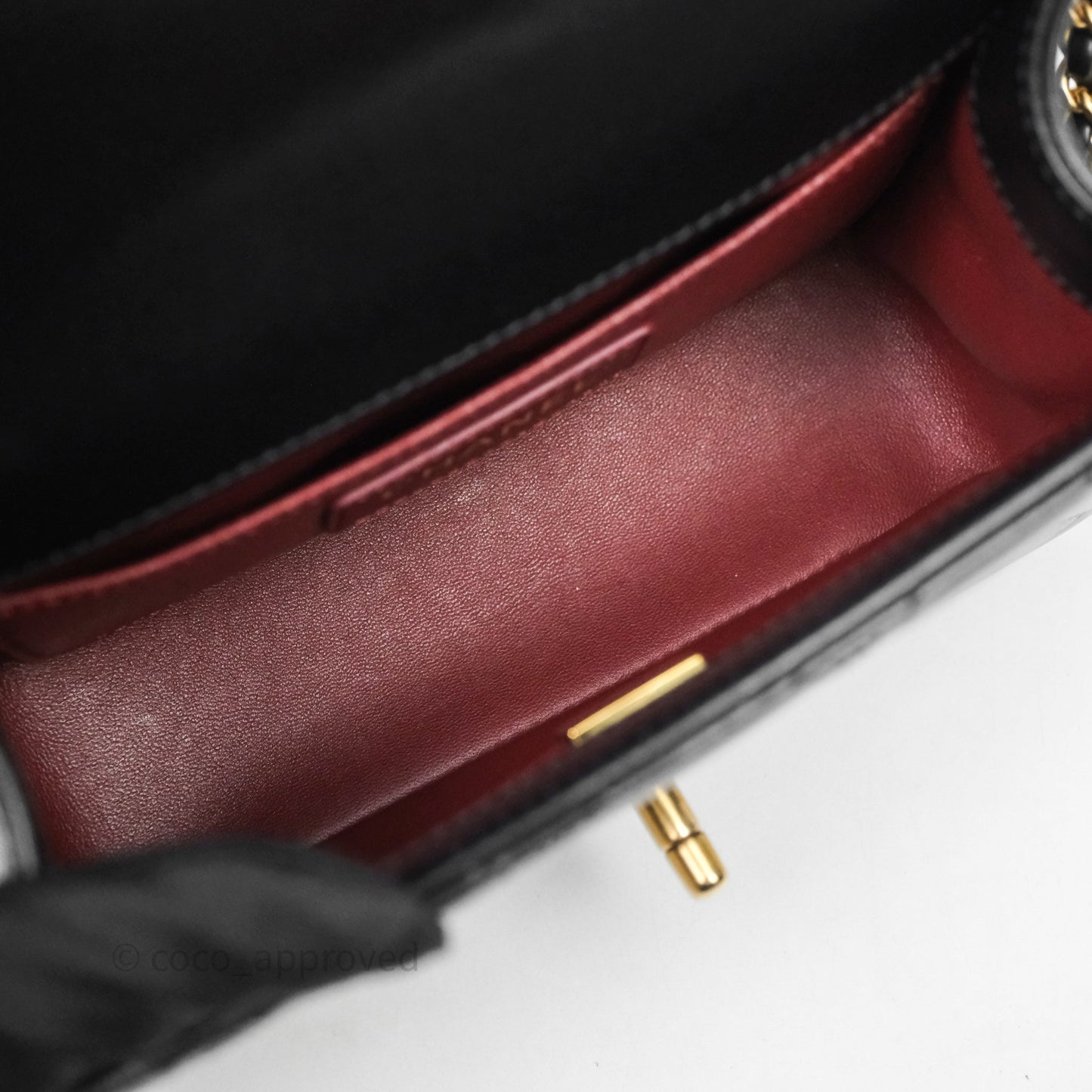 Chanel Mini Perfect Fit Adjustable Chain Black Calfskin Aged Gold Hardware