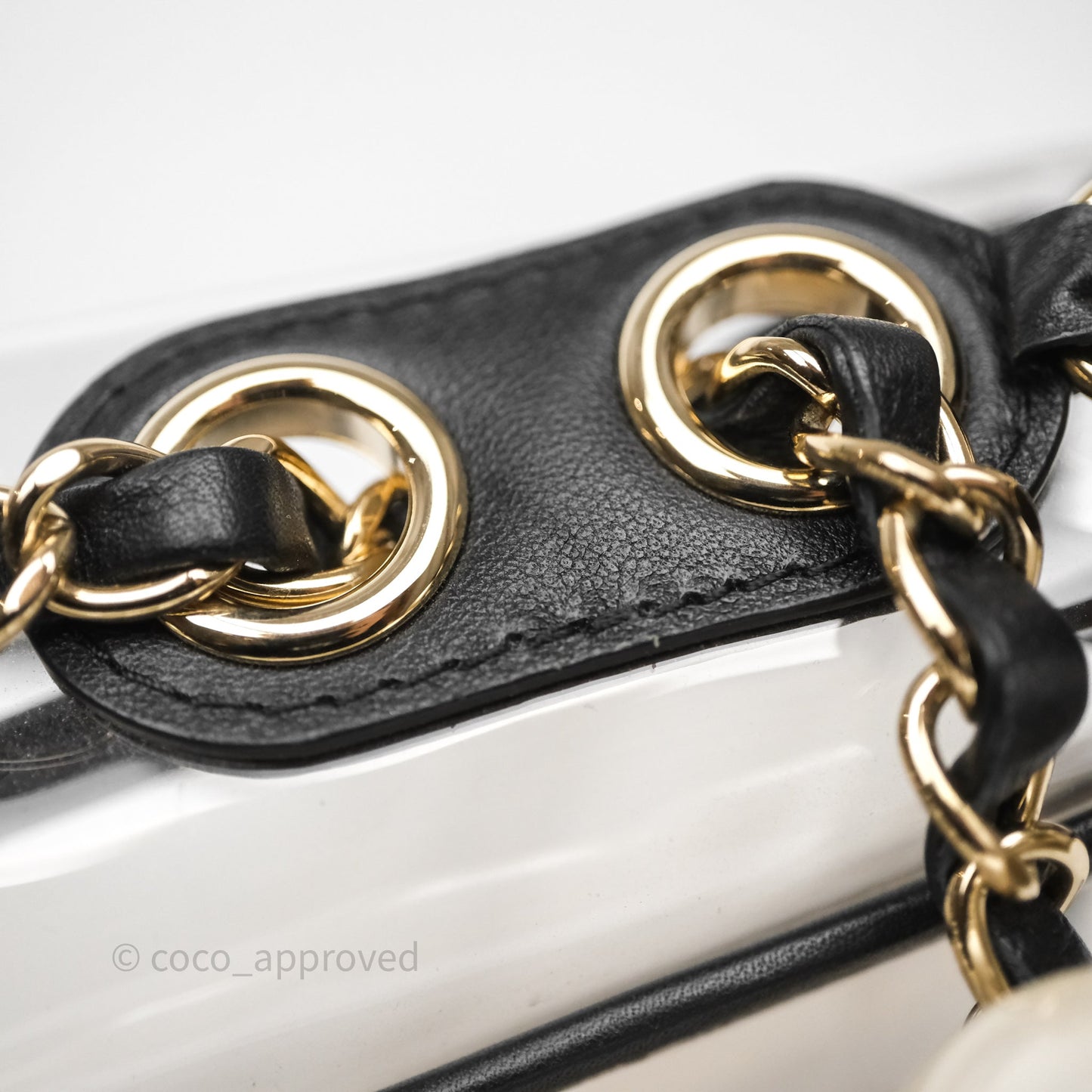 Chanel Medium Sand By The Sea PVC Flap Black Lambskin Gold Hardware
