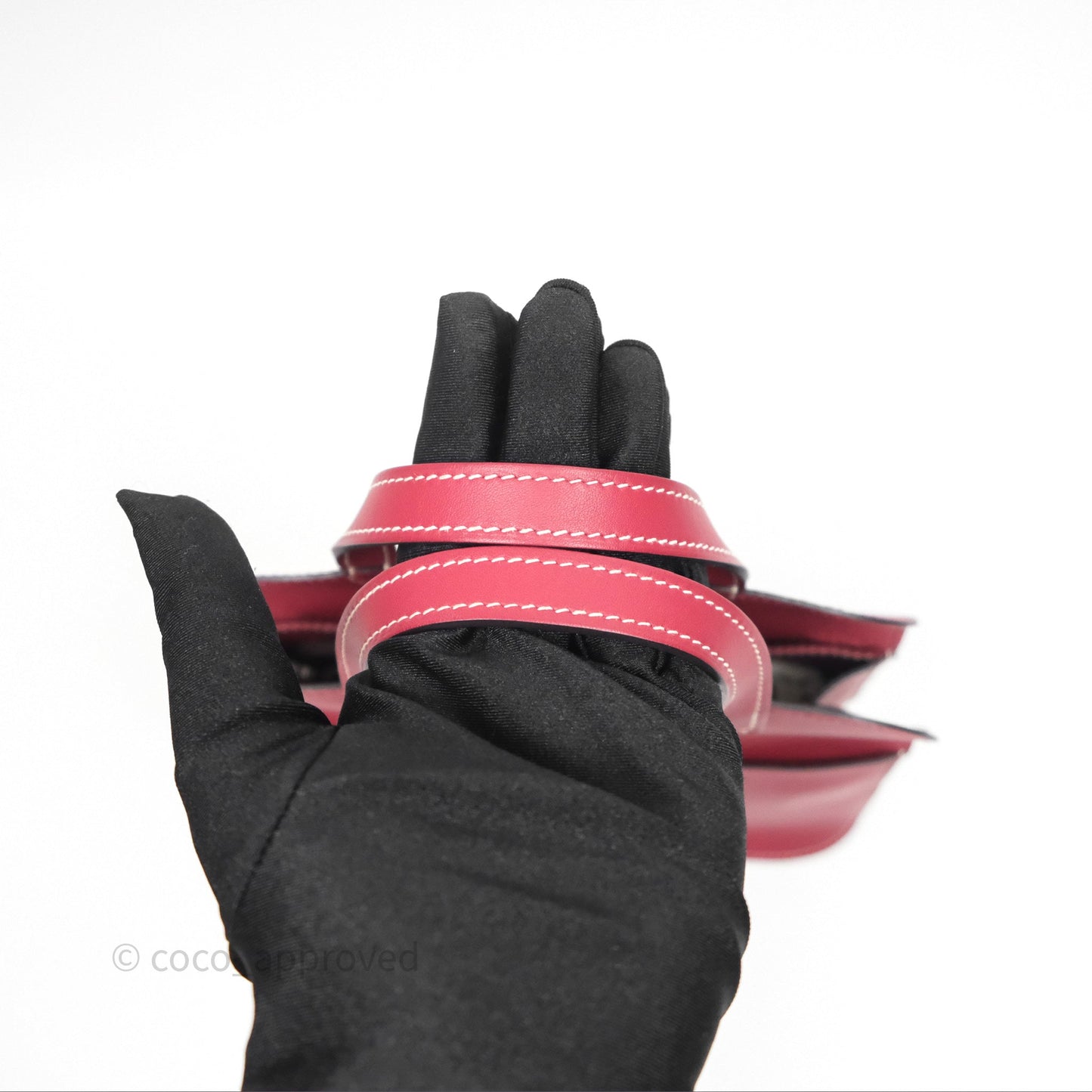 Hermès Halzan 22 Mini Rouge Grenat K1 Swift Palladium Hardware