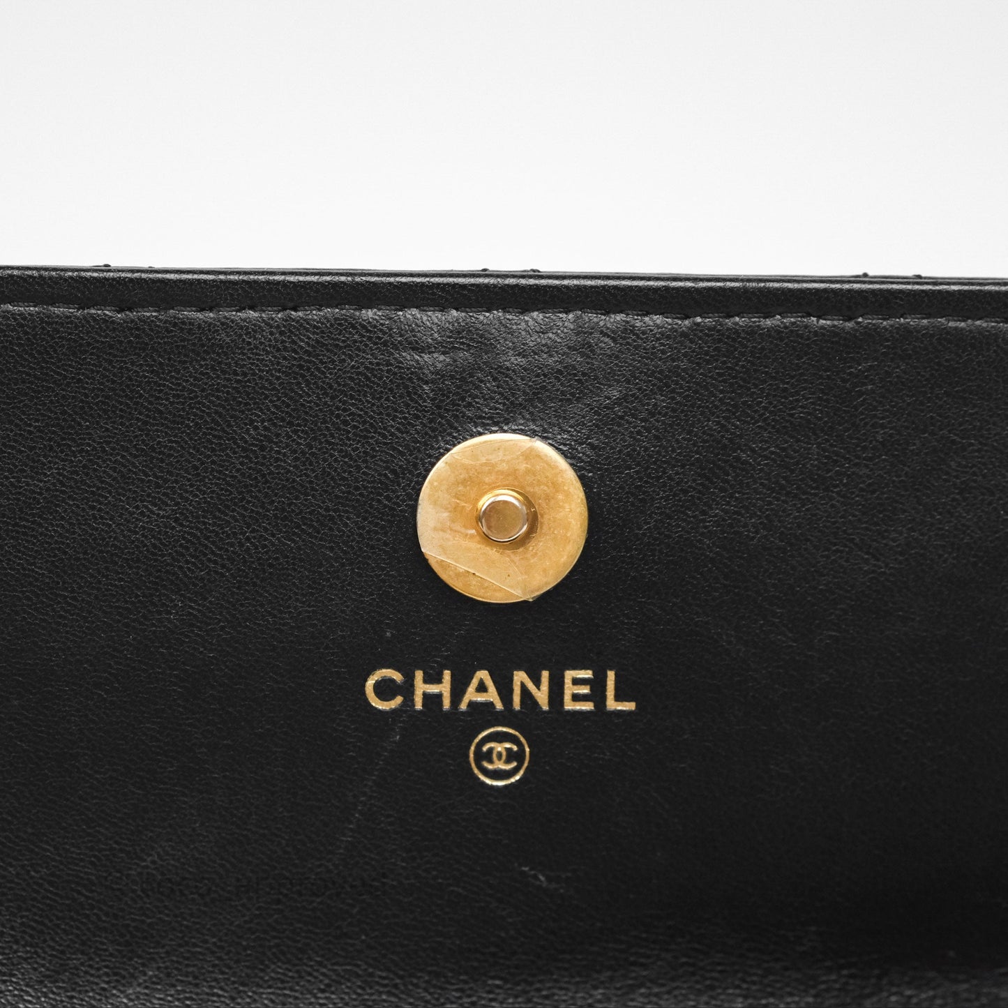 Chanel All Slide Adjustable Chain Phone Holder WOC Black Lambskin