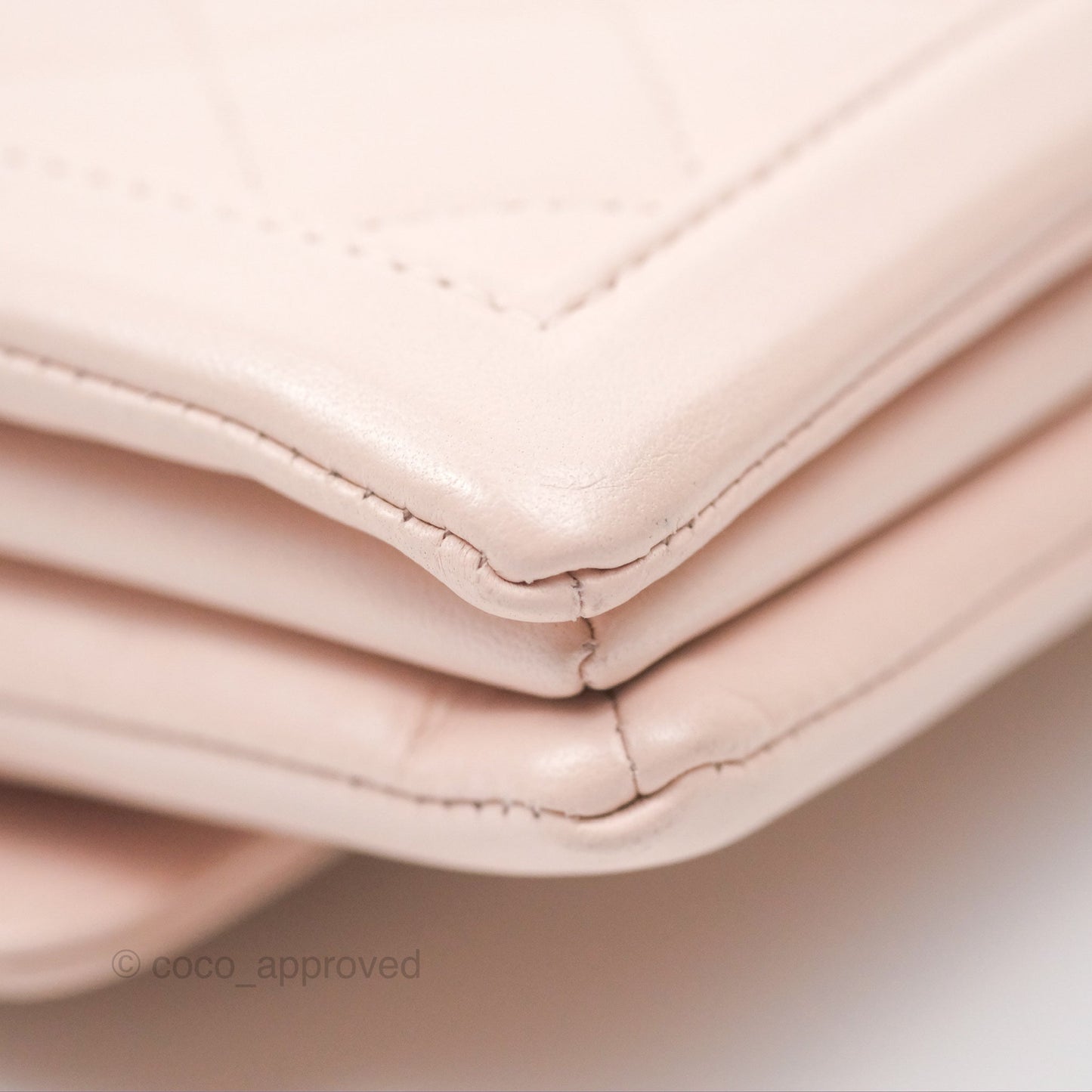 Chanel Flap Clutch With Chain Quilted Light Pink Lambskin Gold Hardware