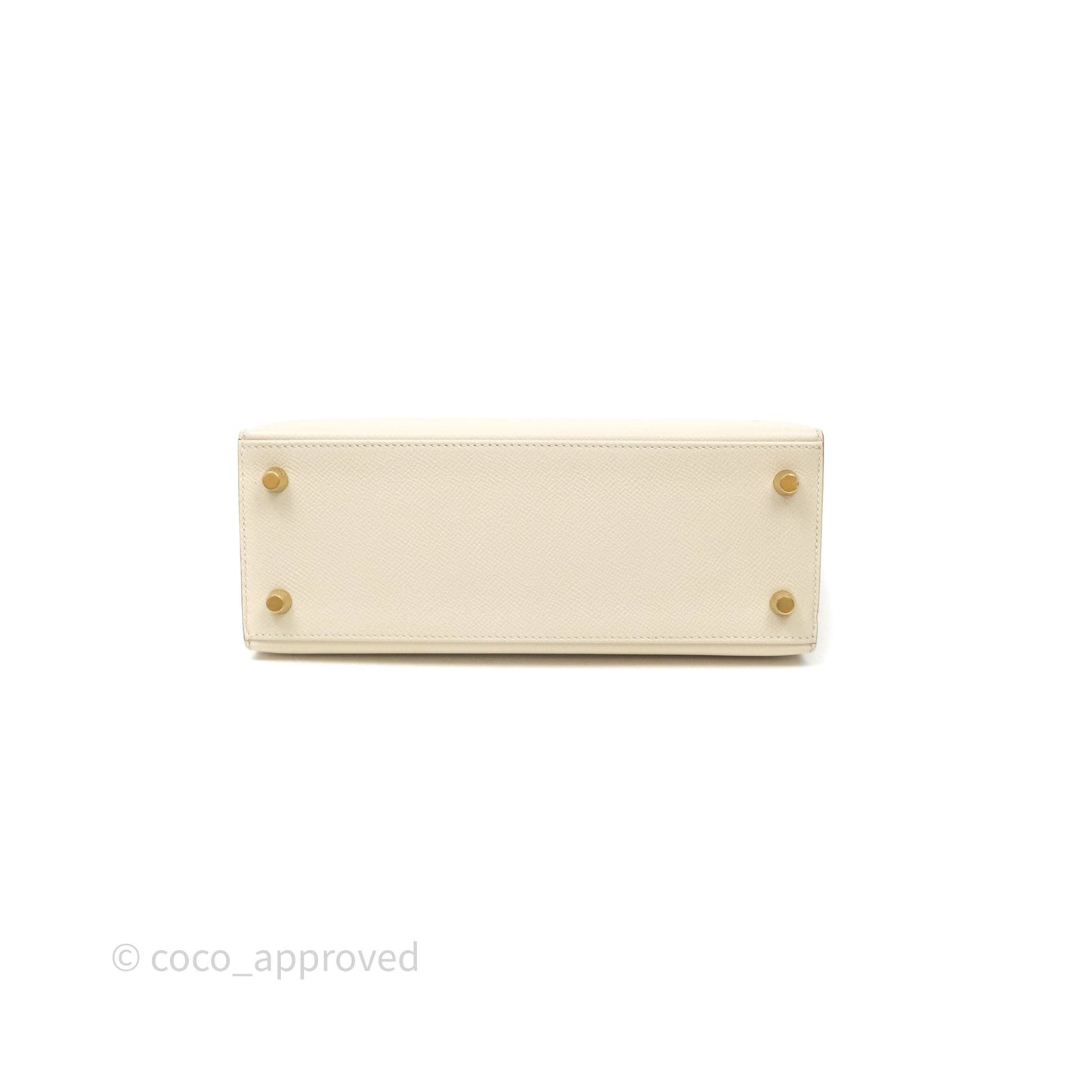 Hermes Kelly 25 Craie Epsom Gold Hardware
