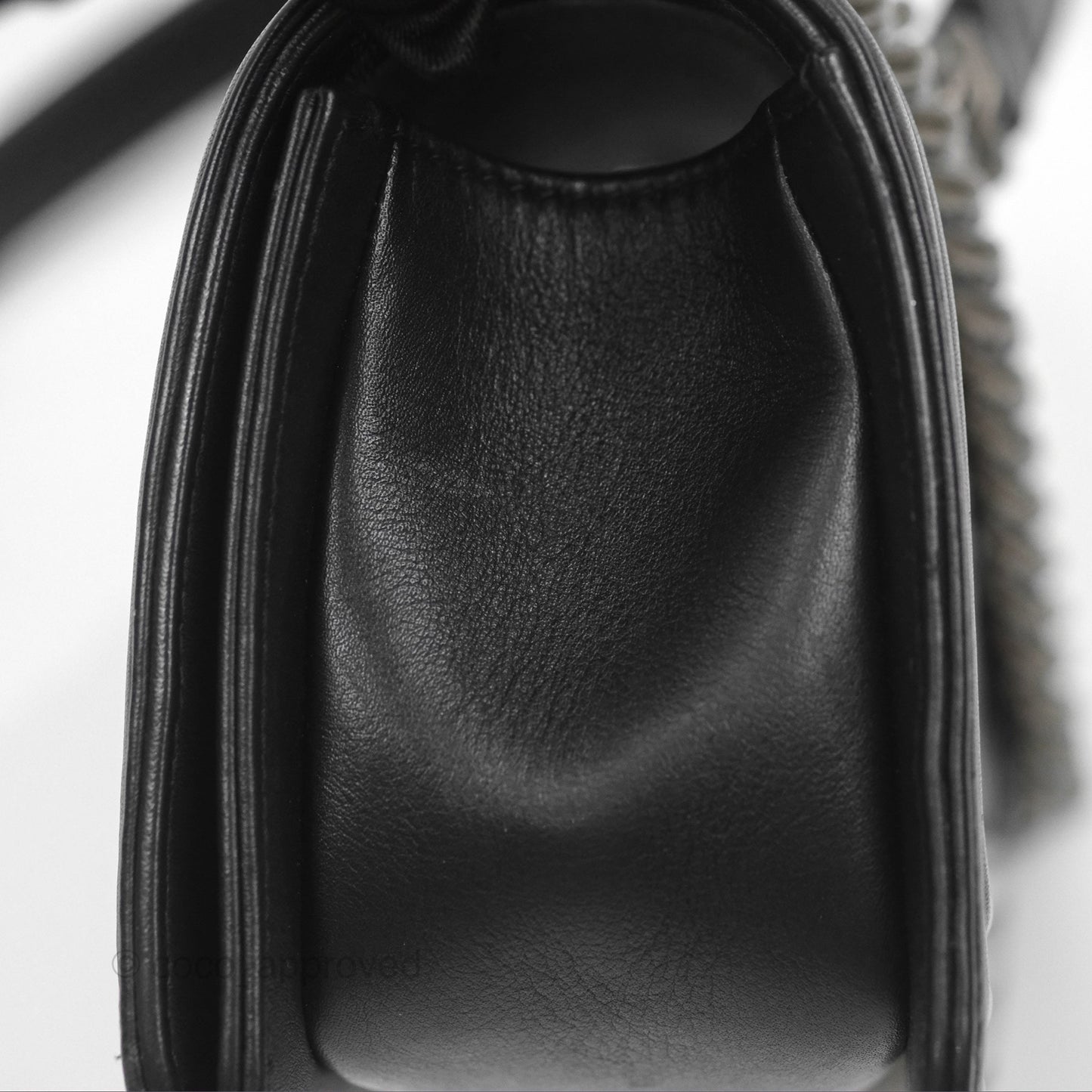 Chanel Small Boy Black Calfskin Ruthenium Hardware