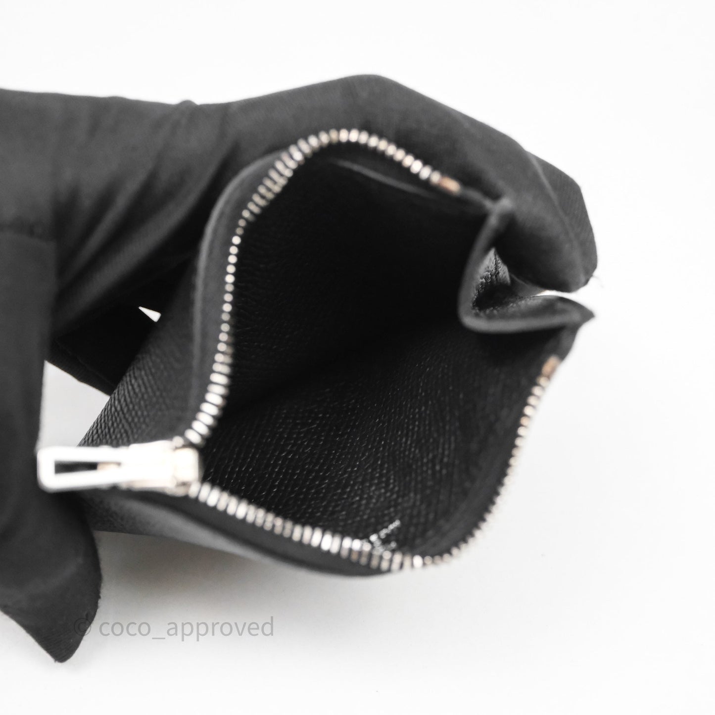 Hermès Constance Slim Wallet Noir 89 Epsom Palladium Hardware