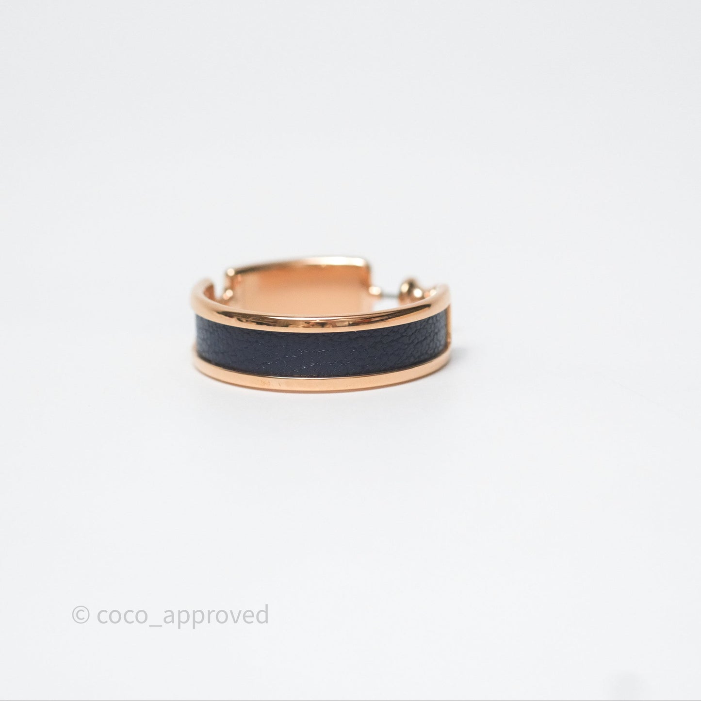 Hermès Olympe Earrings Bleu Saphir Rose Gold Hardware