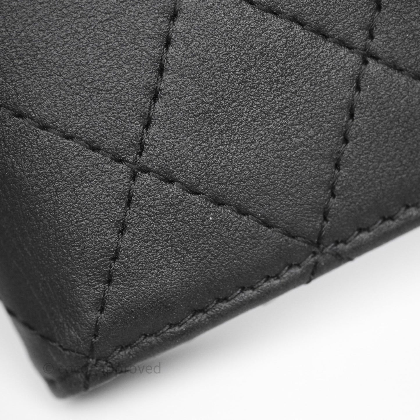 Chanel Card Holder Quilted So Black Calfskin 24P