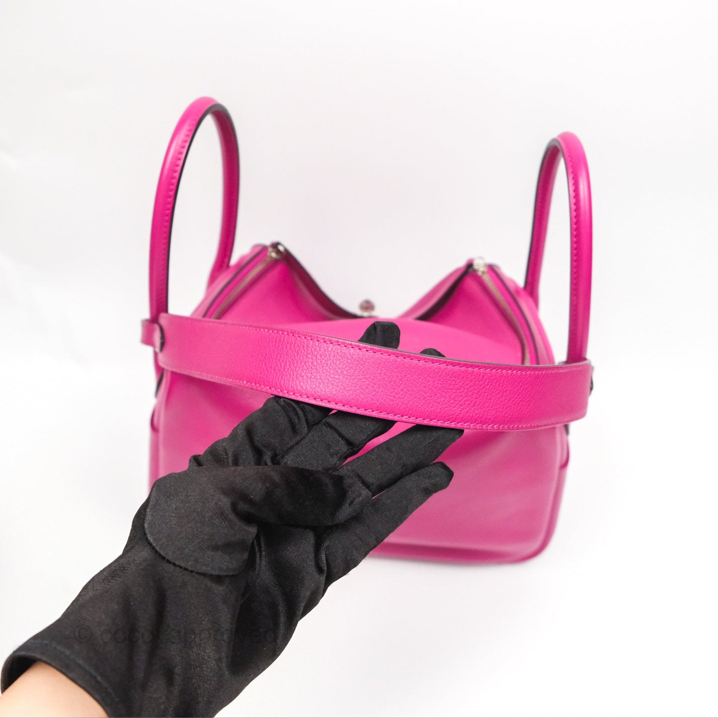 Hermès Lindy 26 Rose Pourpre Evercolor Palladium Hardware