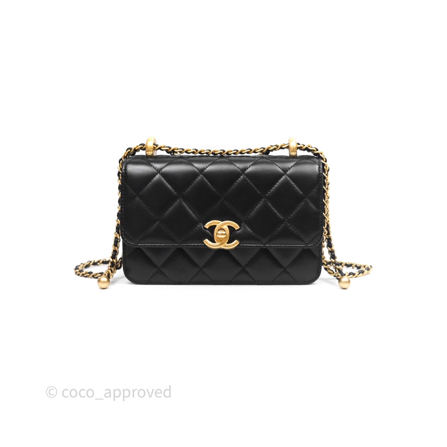 Chanel Quilted Mini Perfect Fit Adjustable Black Calfskin Gold Hardware