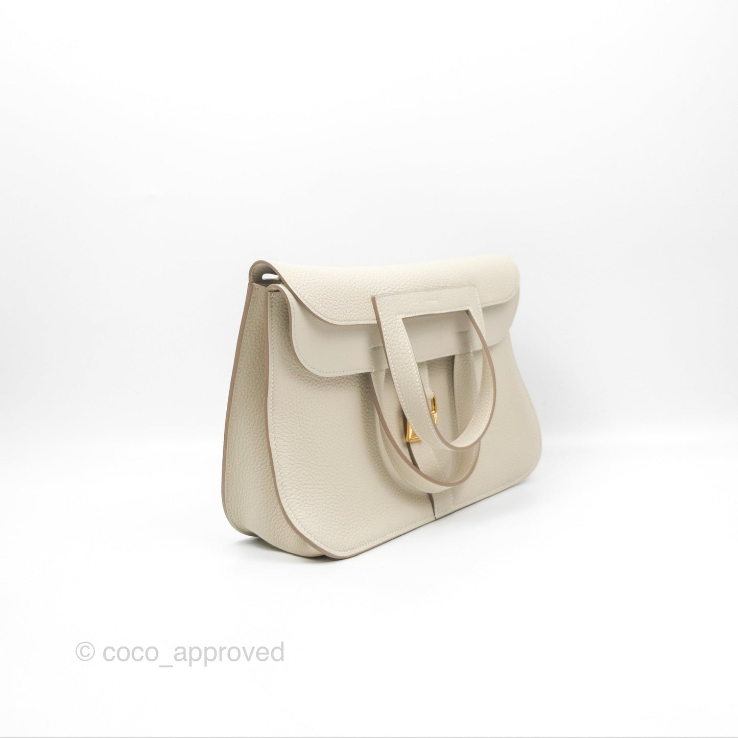 Hermès Halzan 31 Beton Clemence Gold Hardware