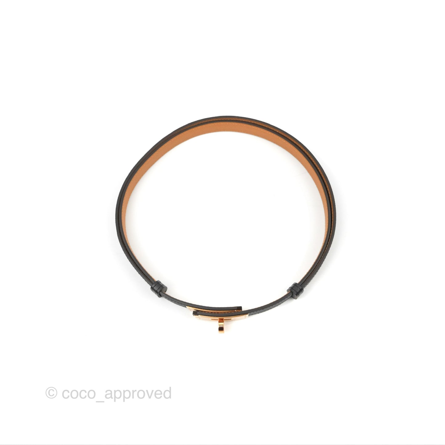 Hermès Kelly 18 Belt Black Epsom Rose Gold Hardware