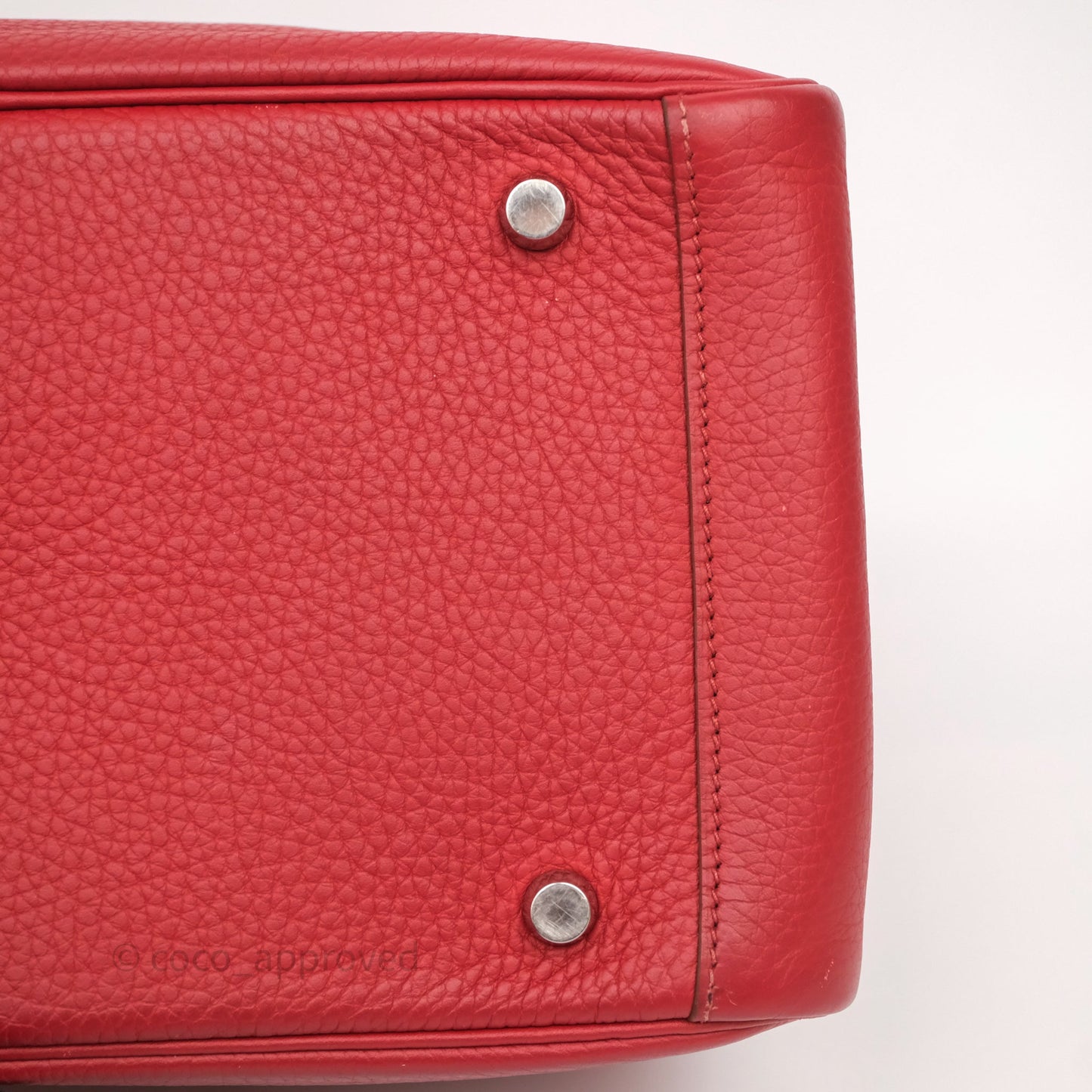 Hermès Lindy 30 Rouge Garance 54 Clemence Palladium Hardware