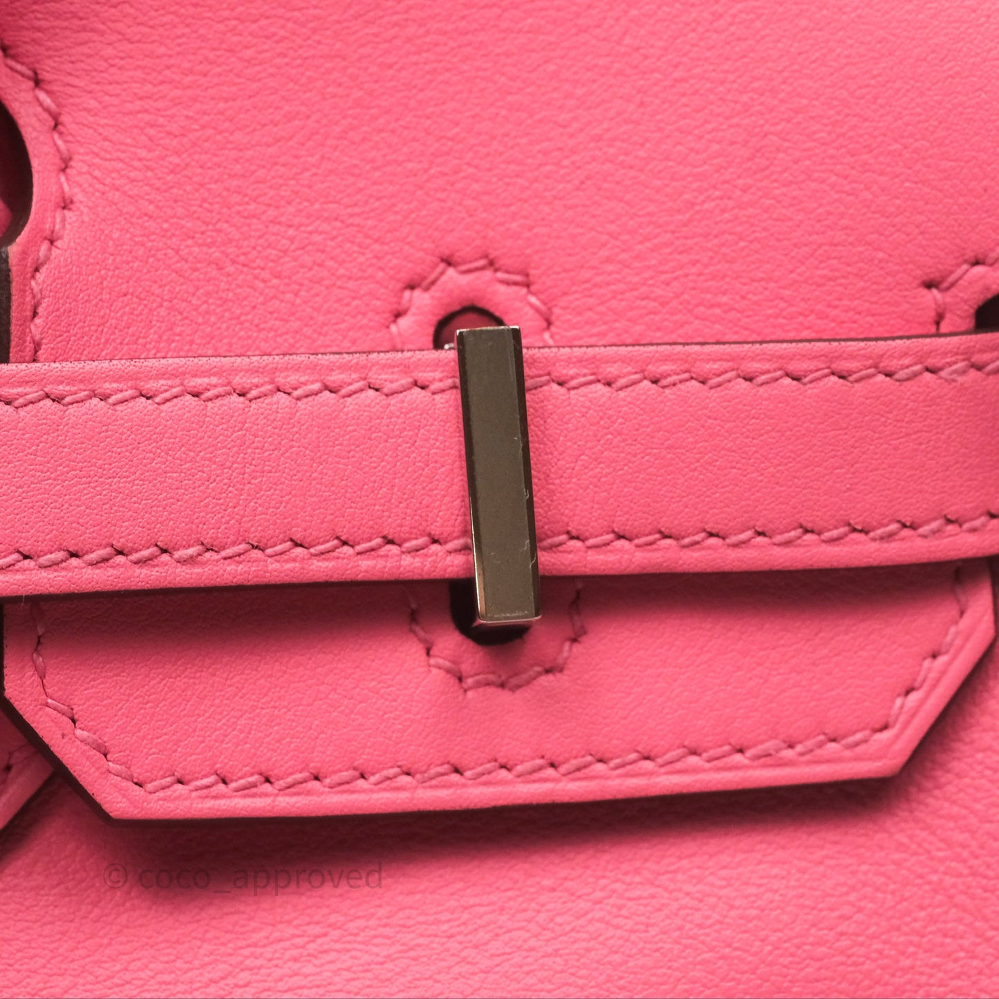 Hermès Birkin 25 Retourne Rose Azalee 8W Swift Palladium Hardware