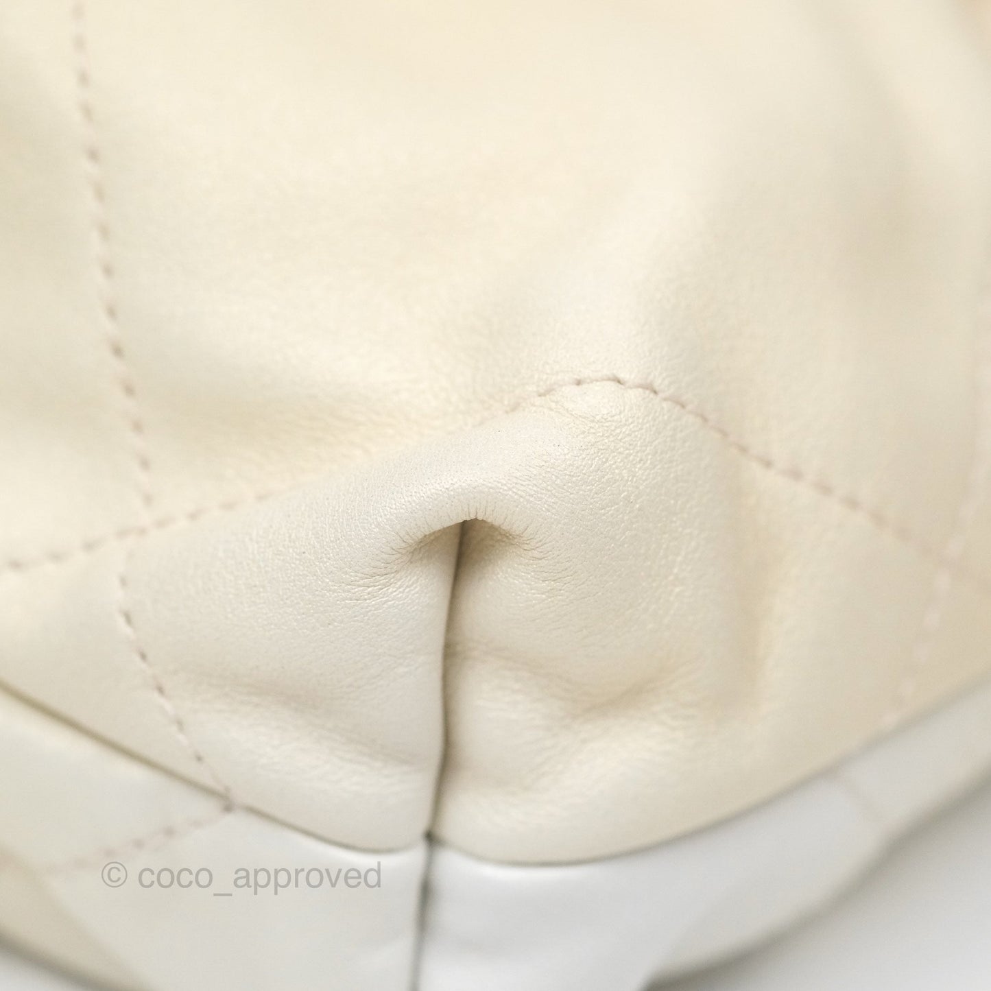 Chanel 22 Mini Bag Iridescent Light Pearly Calfskin Aged Gold Hardware