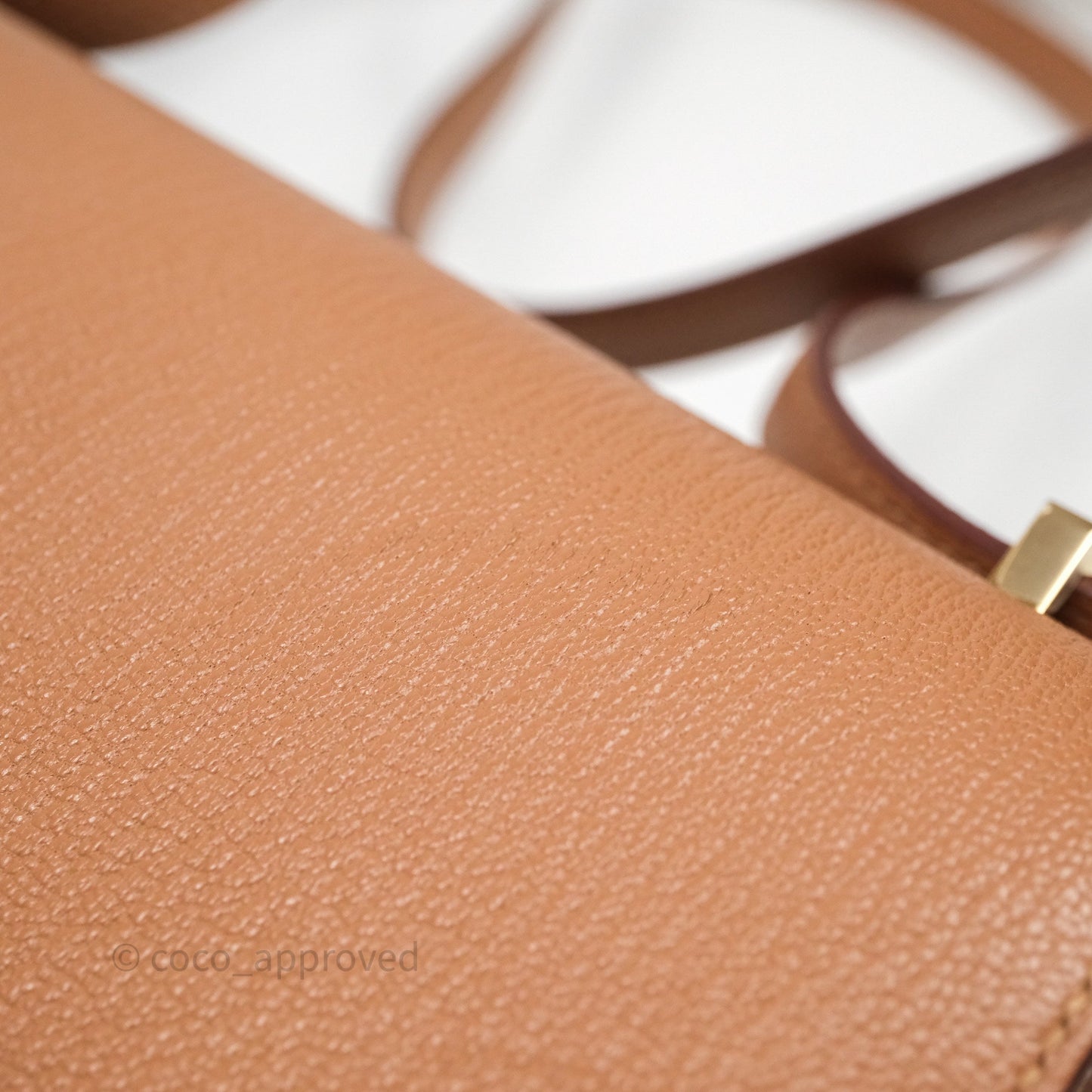 Hermès Constance Mini Quebracho Chevre Gold Hardware