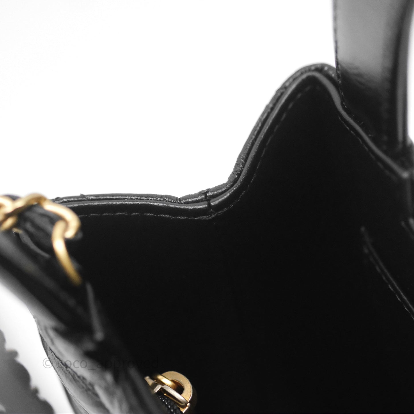 Chanel Kelly Bag Quilted Black Shiny Crumpled Calfskin Aged Gold Hardware