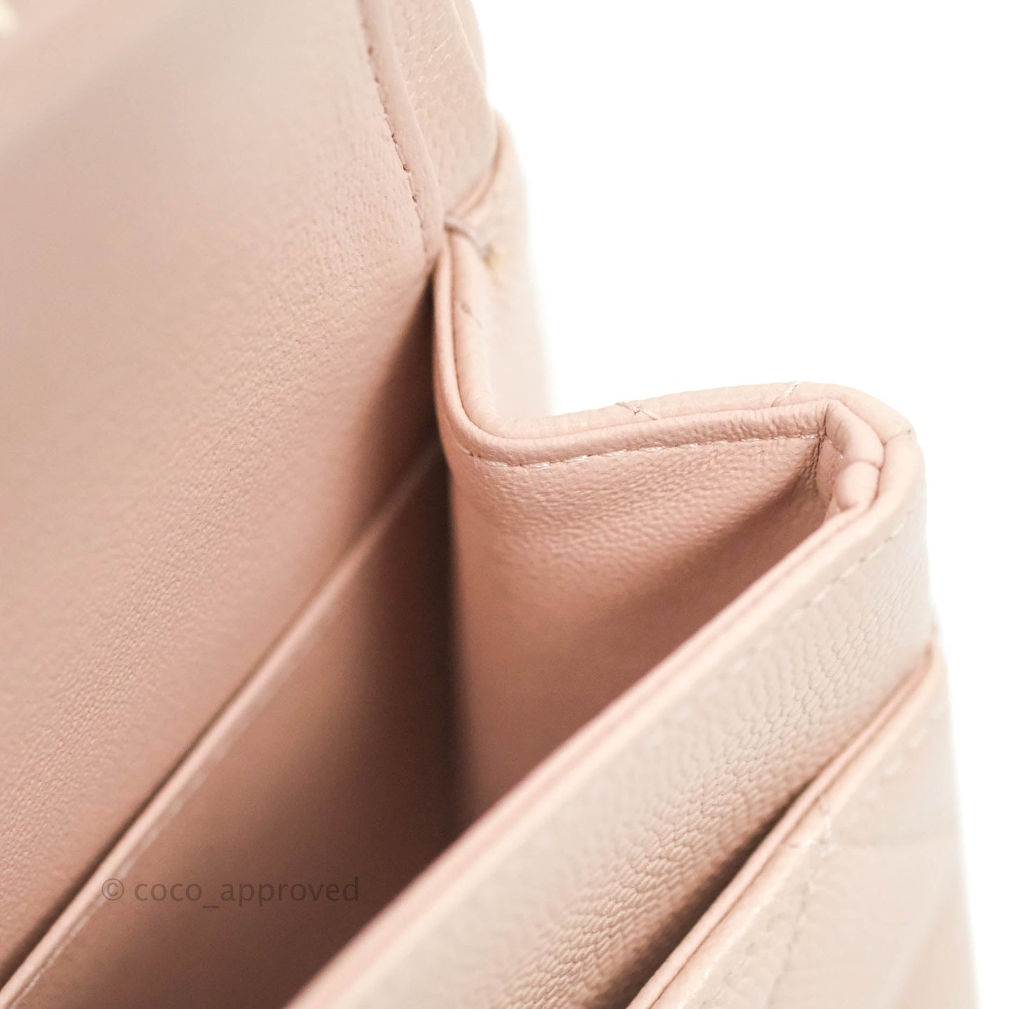 Chanel Classic Small S/M Flap Rose Clair Pink Caviar Gold Hardware 21C