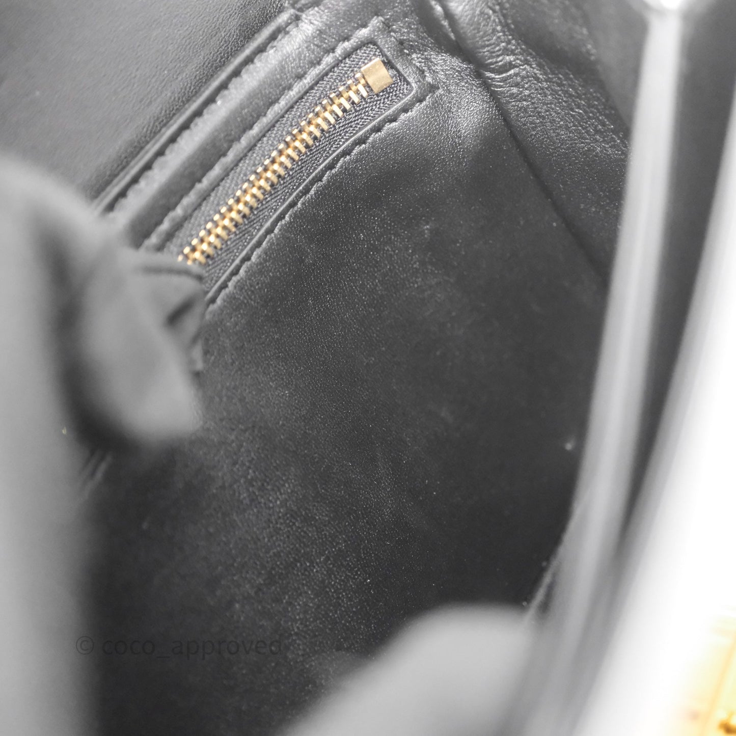 Celine Teen Triomphe Bag Black Shiny Calfskin Gold Hardware
