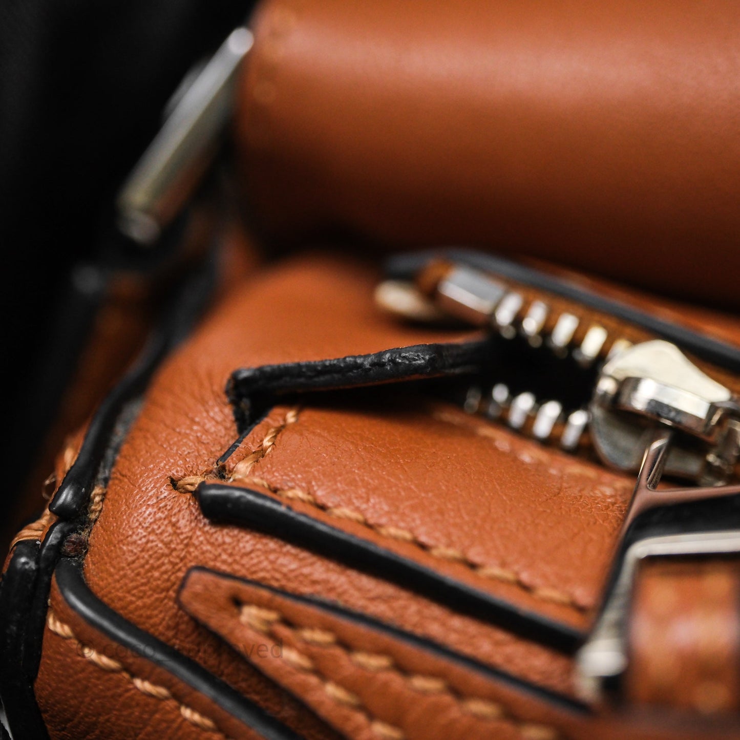 Loewe Mini Puzzle Bag Tan Calfskin Palladium Hardware