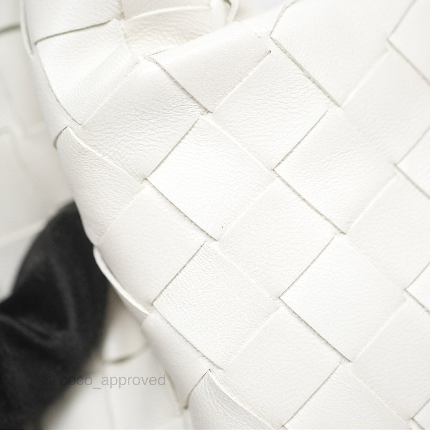 Bottega Veneta Mini Jodie Bag Intrecciato White Lambskin