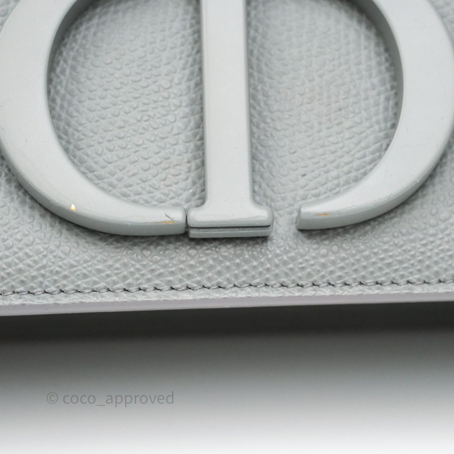 Dior 30 Montaigne Bag Grey Ultra Matte Grained Calfskin