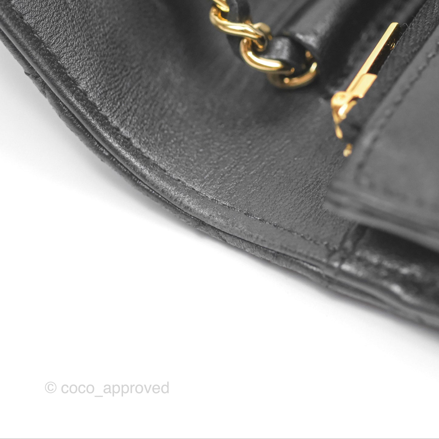 Chanel Quilted Classic WOC Black Lambskin Gold Hardware