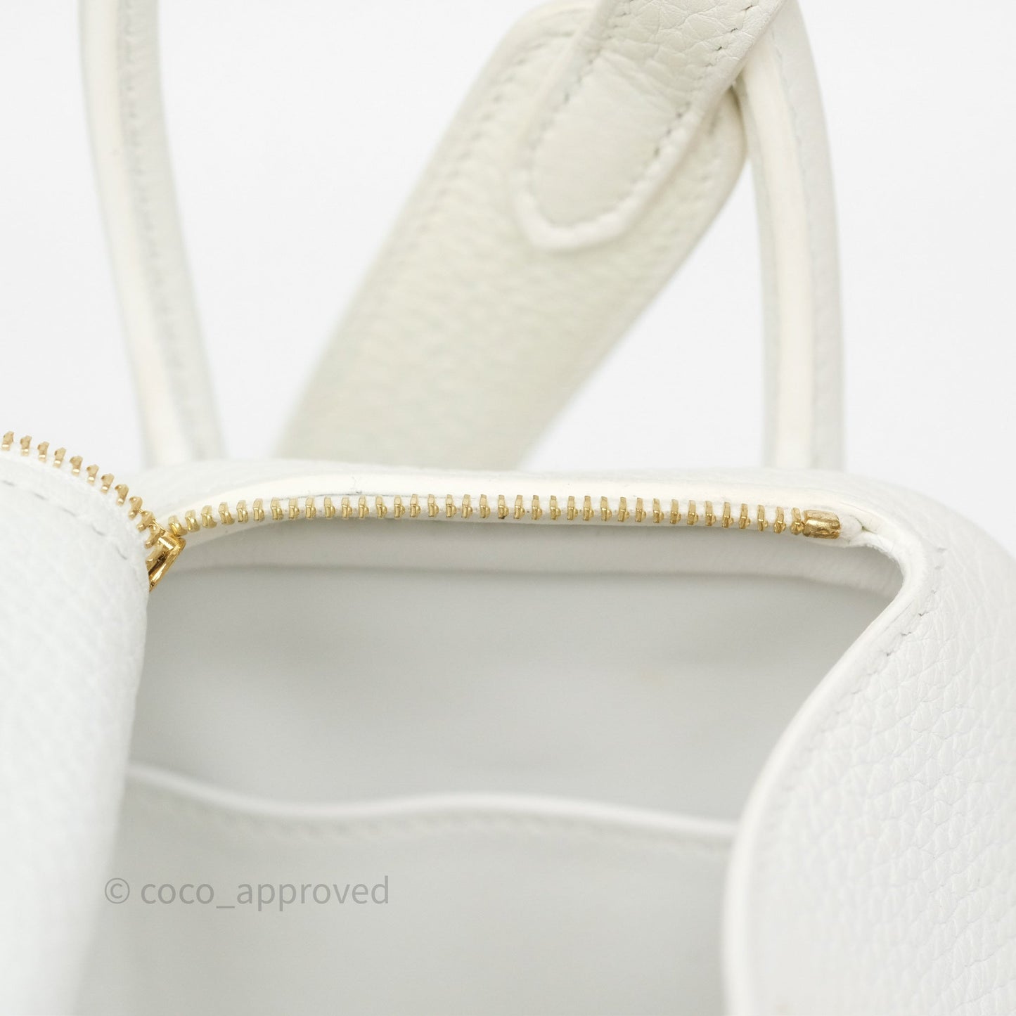 Hermès Mini Lindy 20 New White 0U Clemence Gold Hardware
