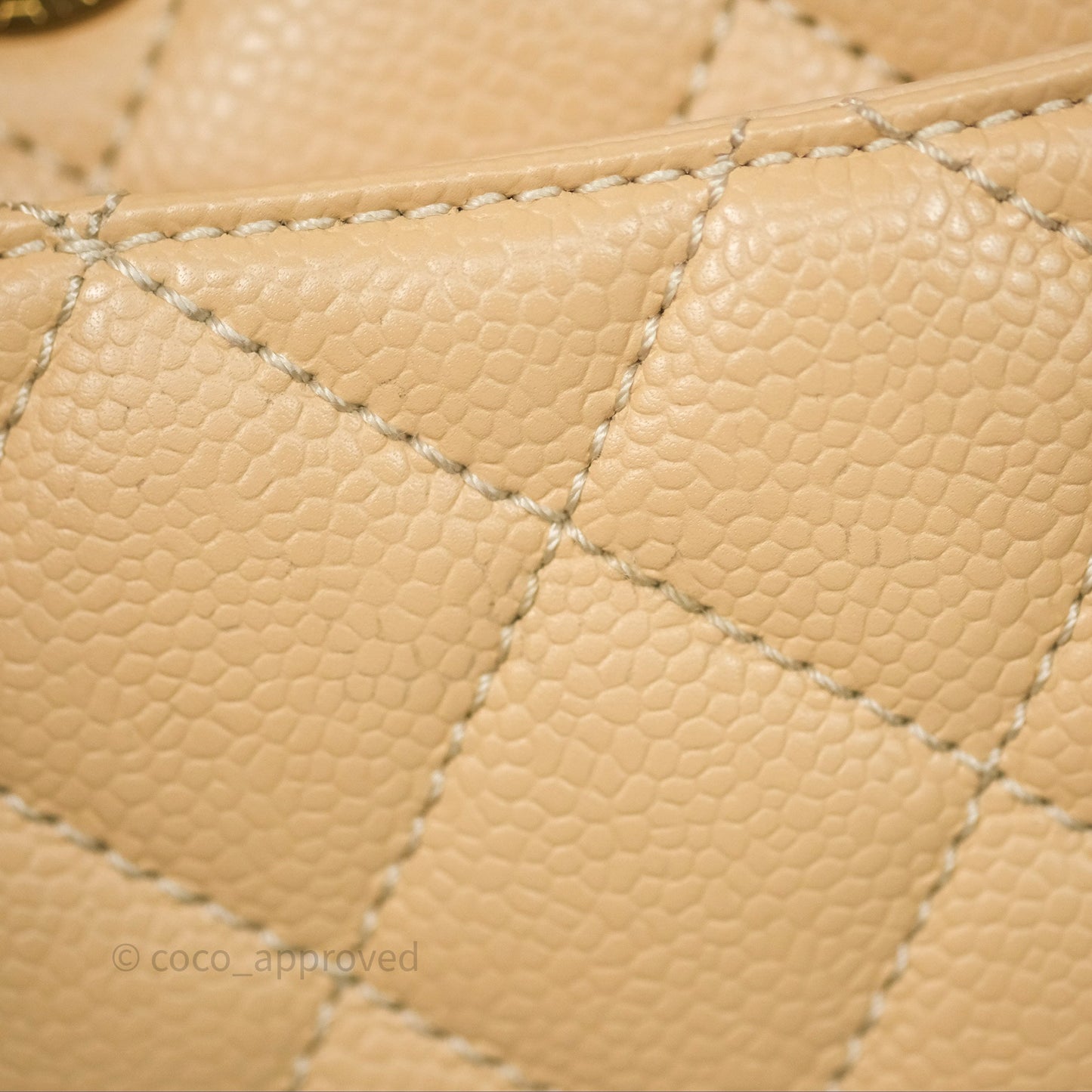 Chanel GST Beige Caviar Gold Hardware