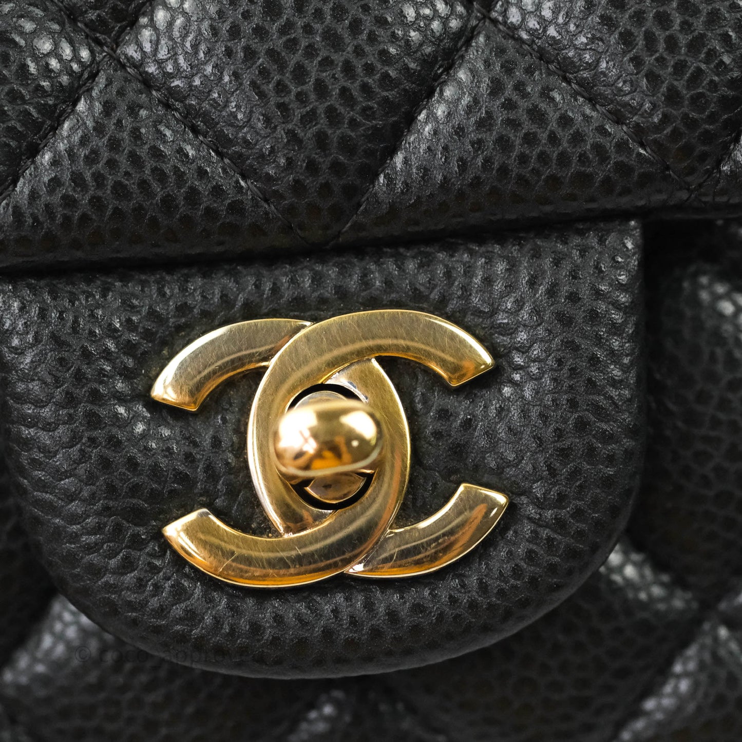 Chanel Classic Quilted Mini Rectangular Flap Pearly Grey Caviar Gold Hardware