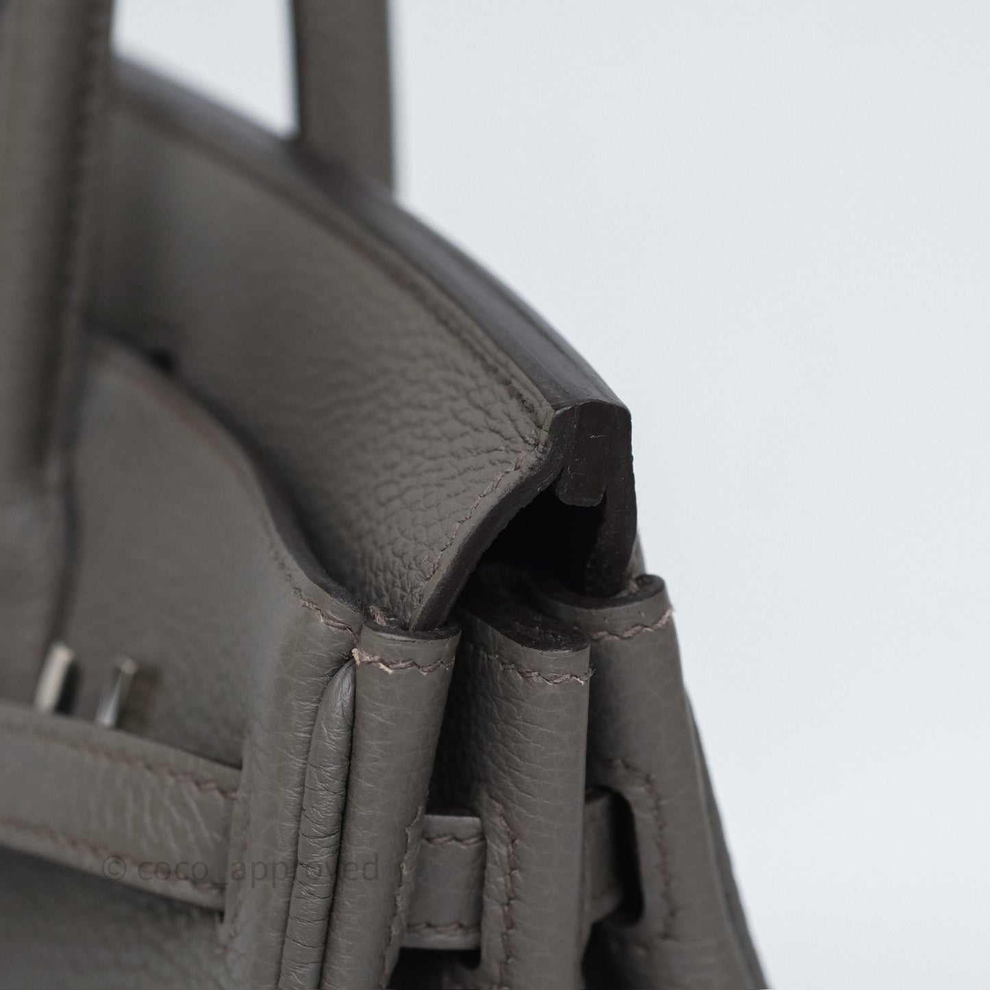 Hermès Birkin 25 Retourne Gris Etain 8F Togo Palladium Hardware