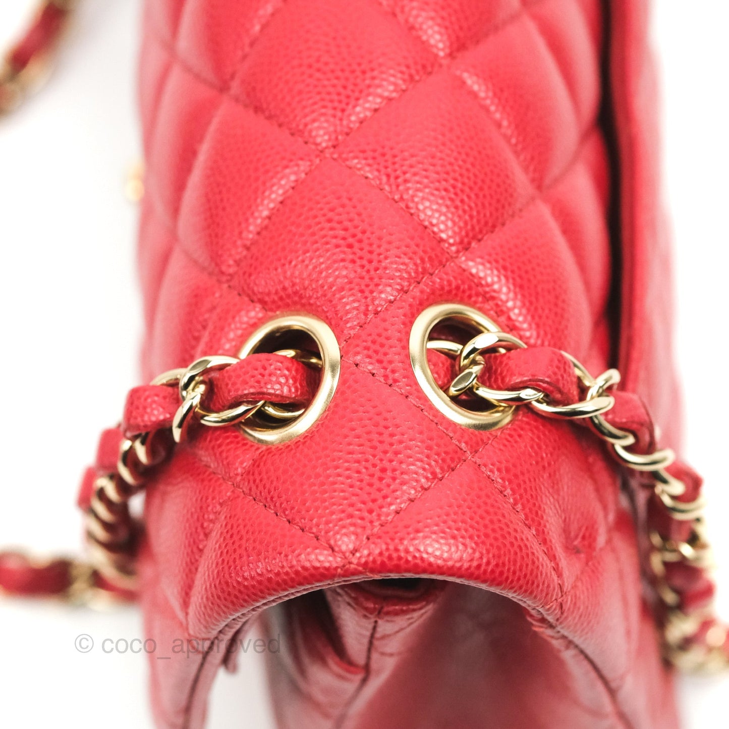 Chanel Classic Small S/M Flap Red Caviar Gold Hardware