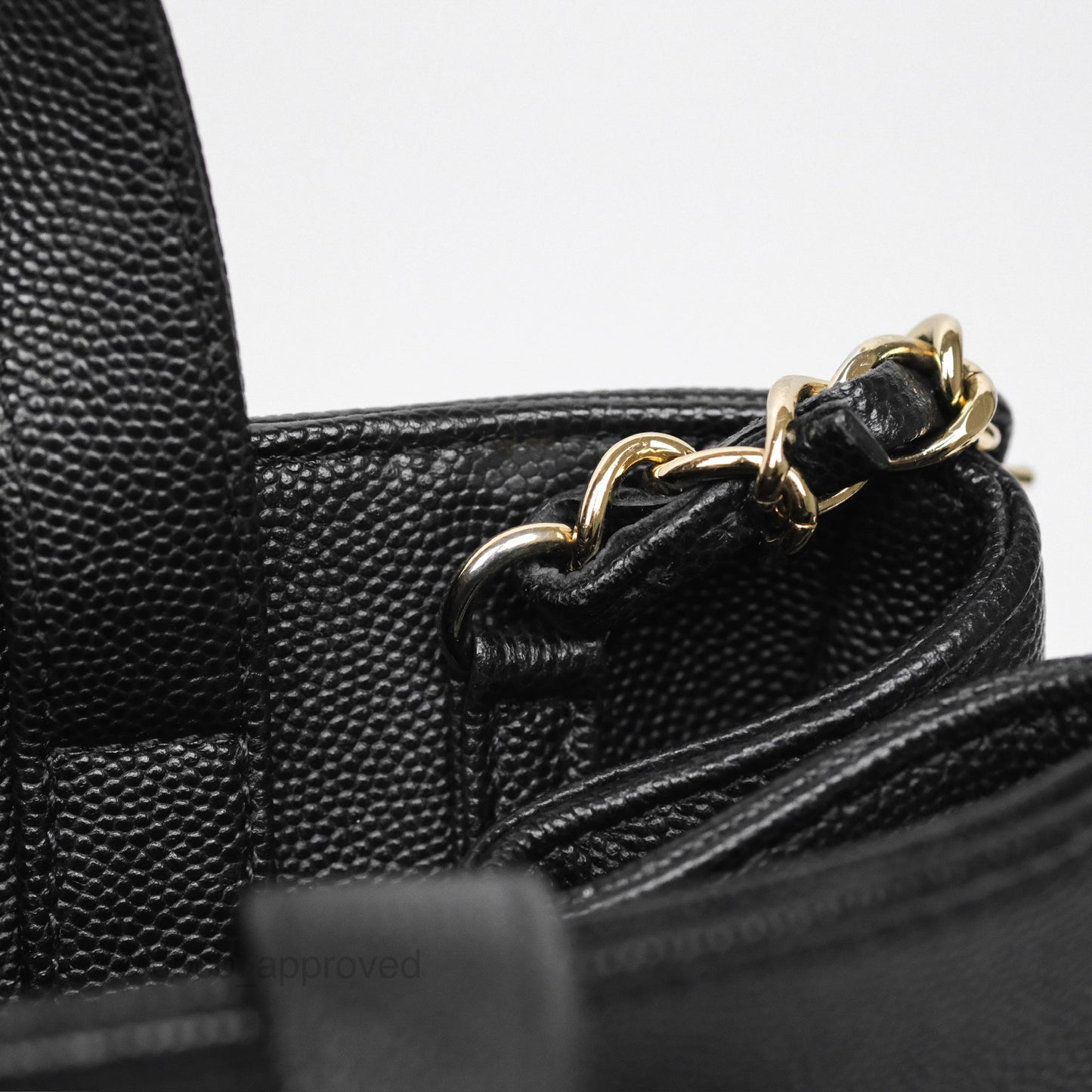 Chanel Small Business Affinity Shopping Bag Black Caviar Gold Hardware