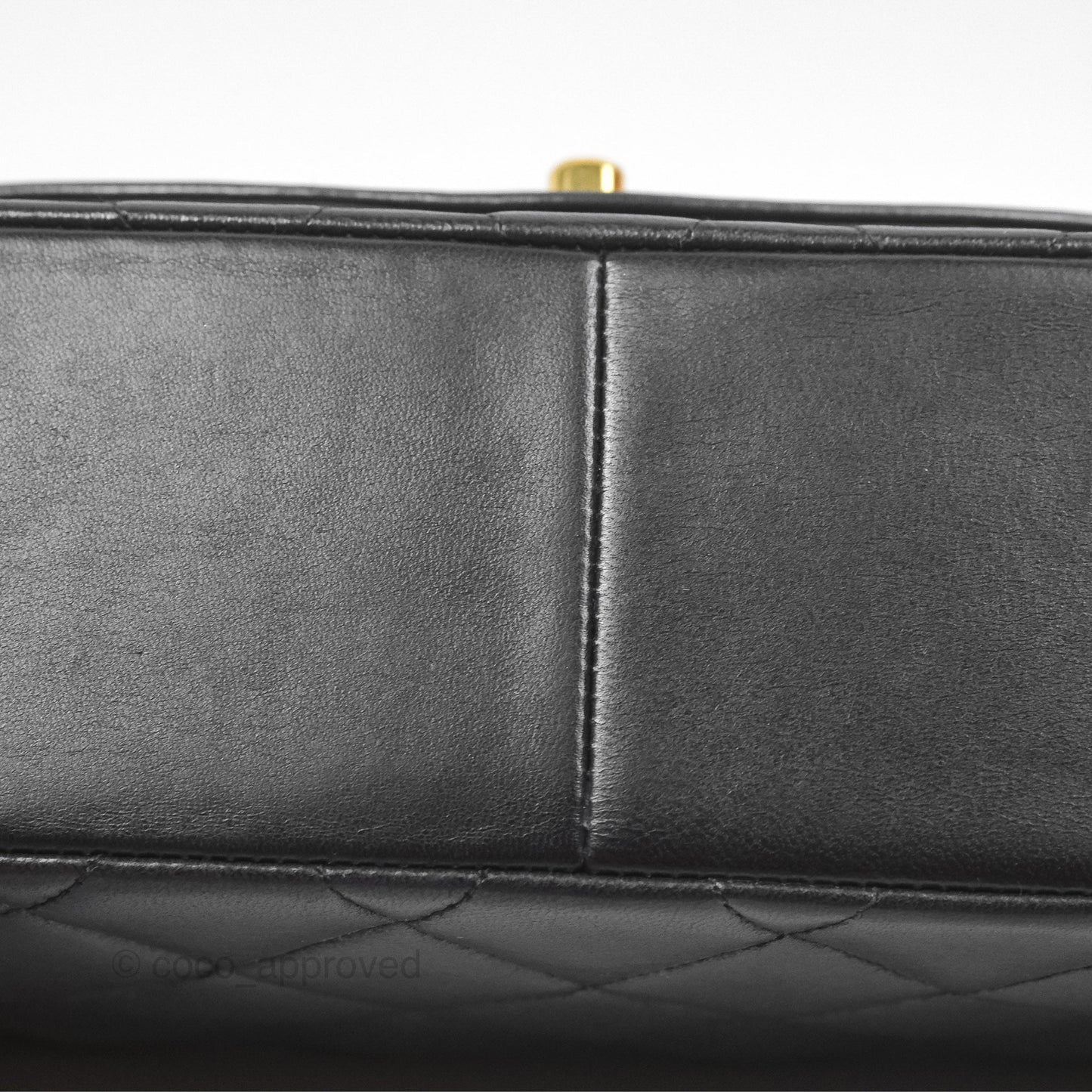 Chanel Vintage Quilted Medium Classic Diana Flap Bag Black Lambskin 24K Gold Hardware